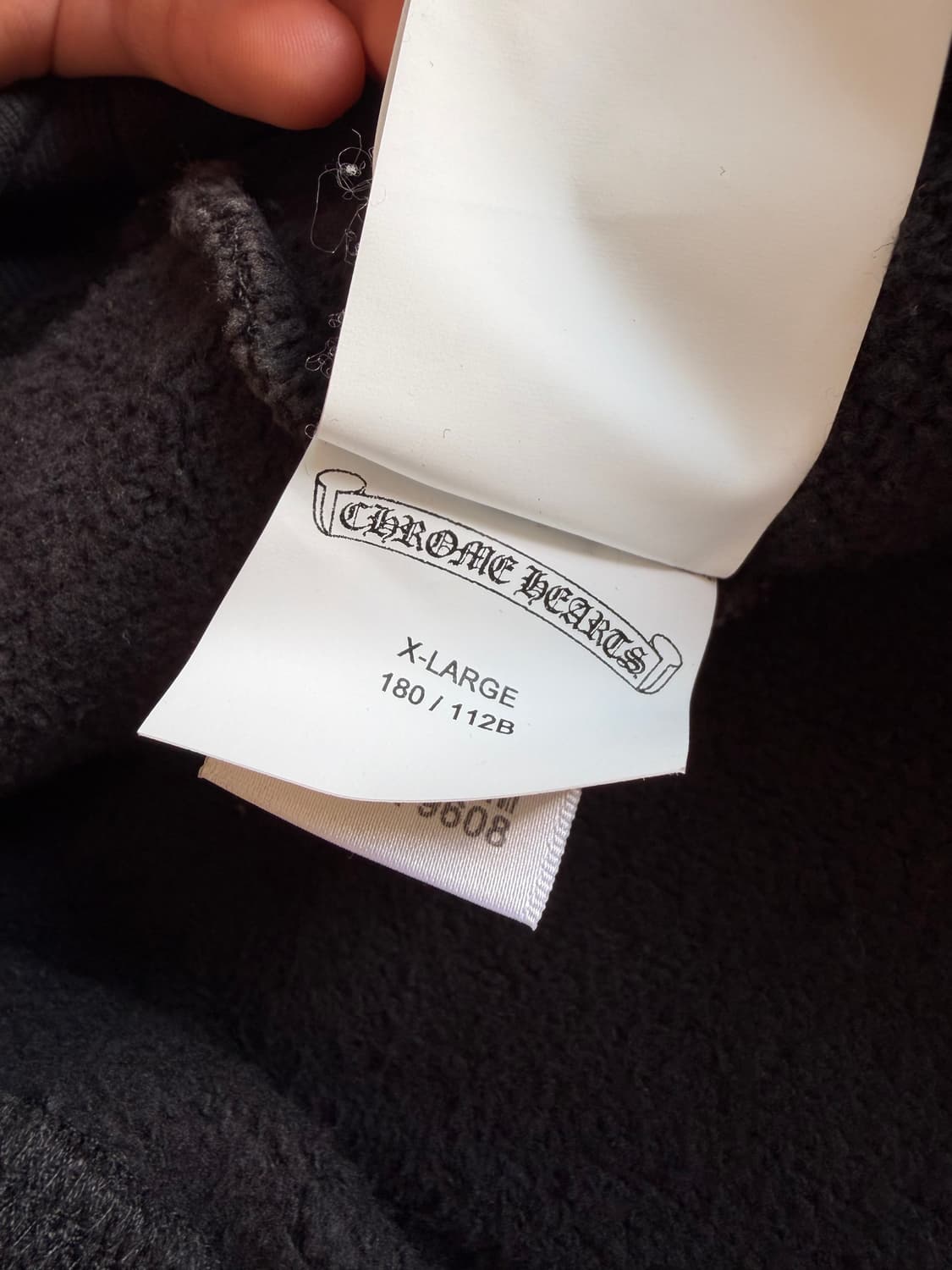 [XL] 크롬하츠 레더 패치 맨투맨 블랙 상품이미지5