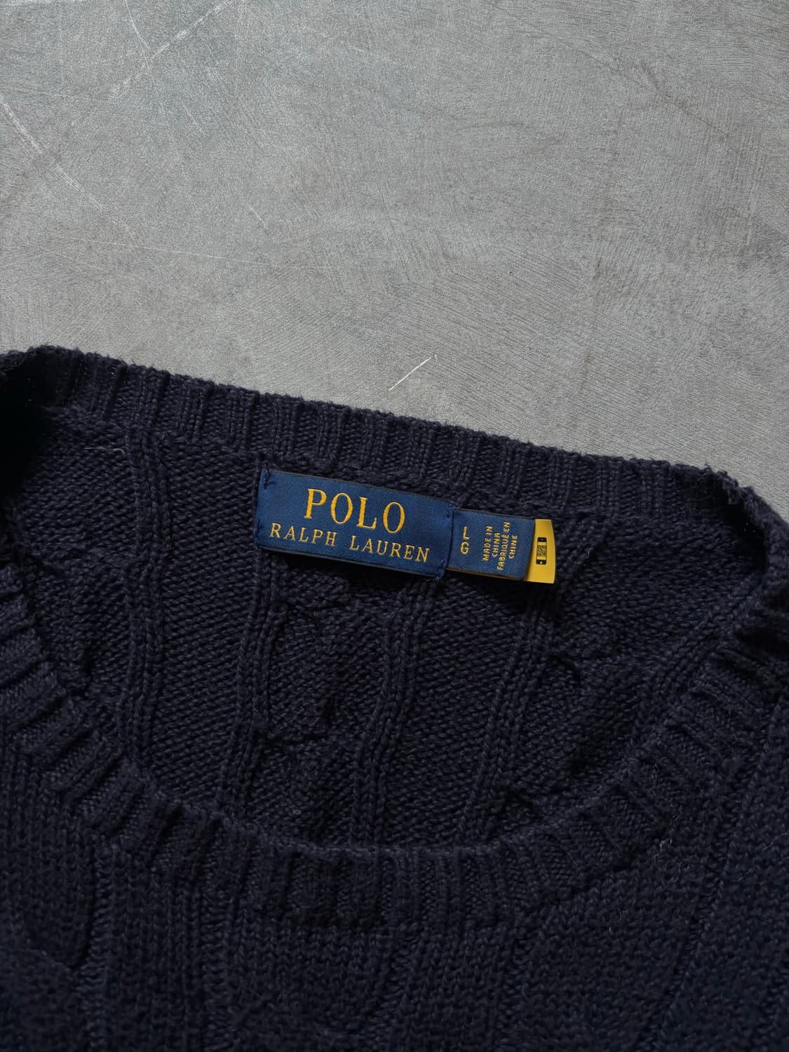 Polo 폴로 랄프로렌 신형라벨 네이비 컬러 케이블 코튼 니트 상품이미지7