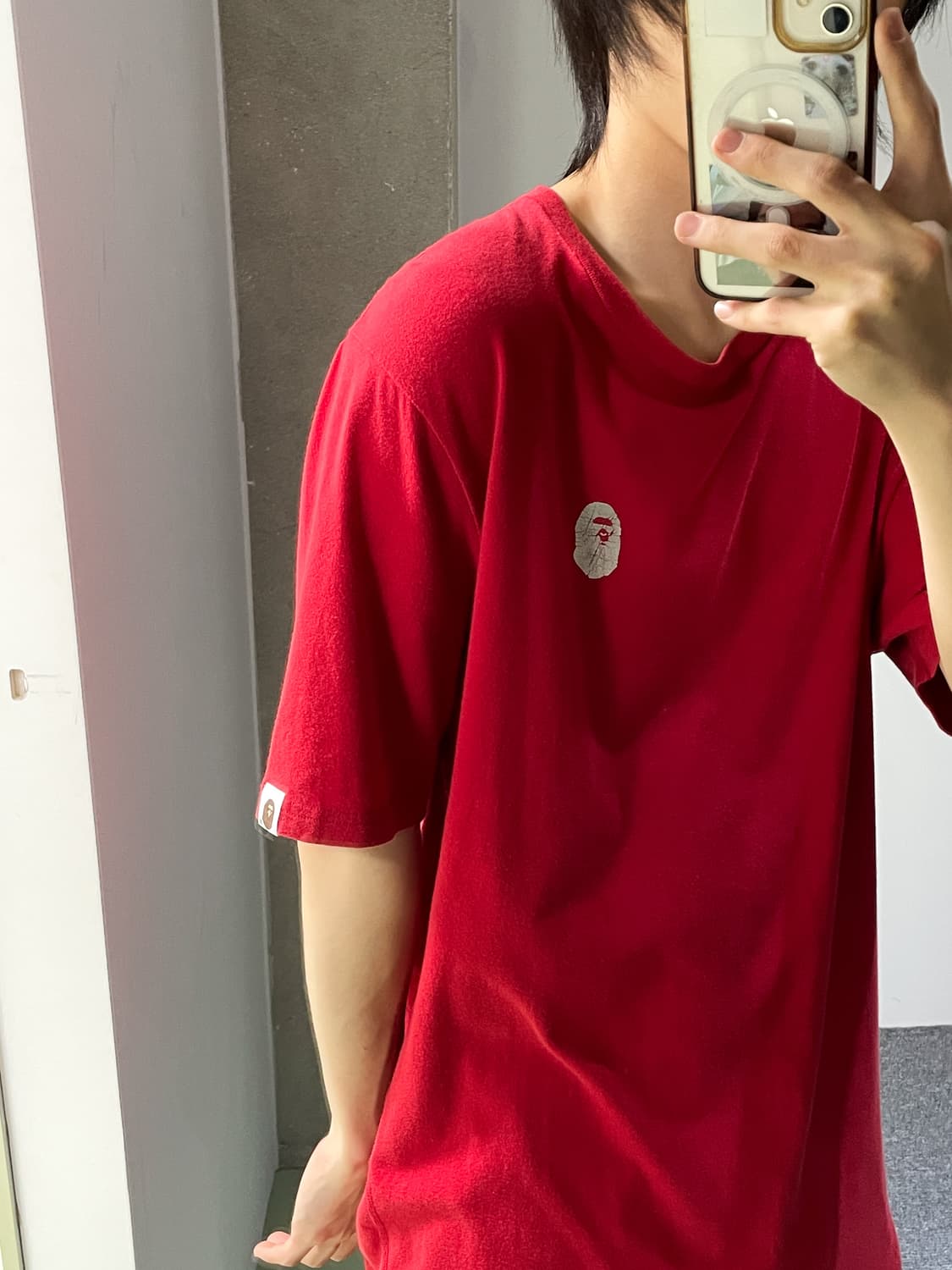 베이프 레드 로고 티셔츠 상품이미지2