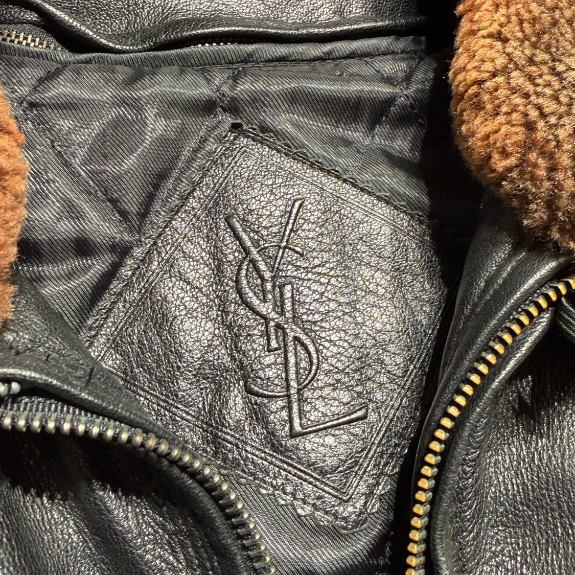 YSL 입생로랑 산양가죽 레더 카 코트 105 자켓 상품이미지4