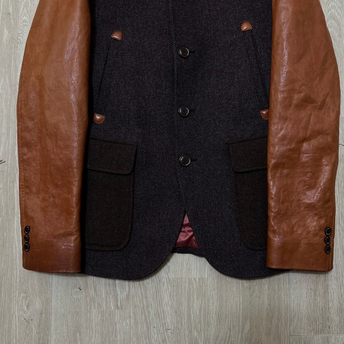 지이크 파렌하이트 남성 양가죽 배색 숏코트 L/100  상품이미지3