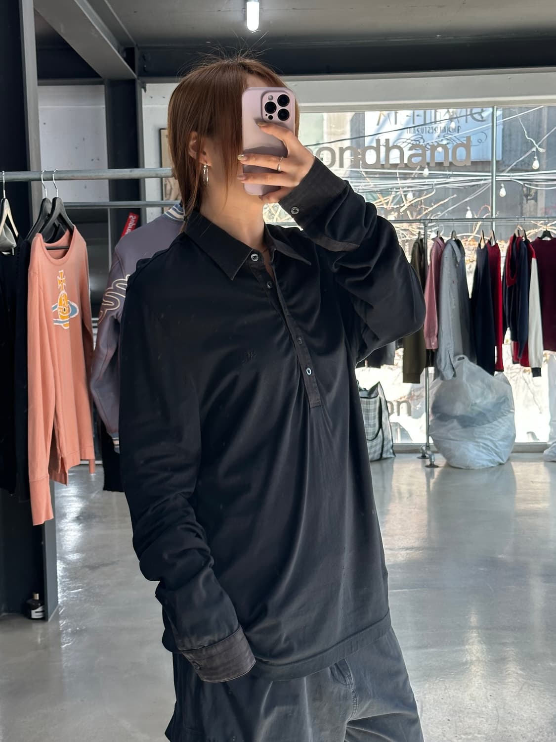 버버리 셔링 루즈 버튼 셔츠 롱슬리브 상품이미지2