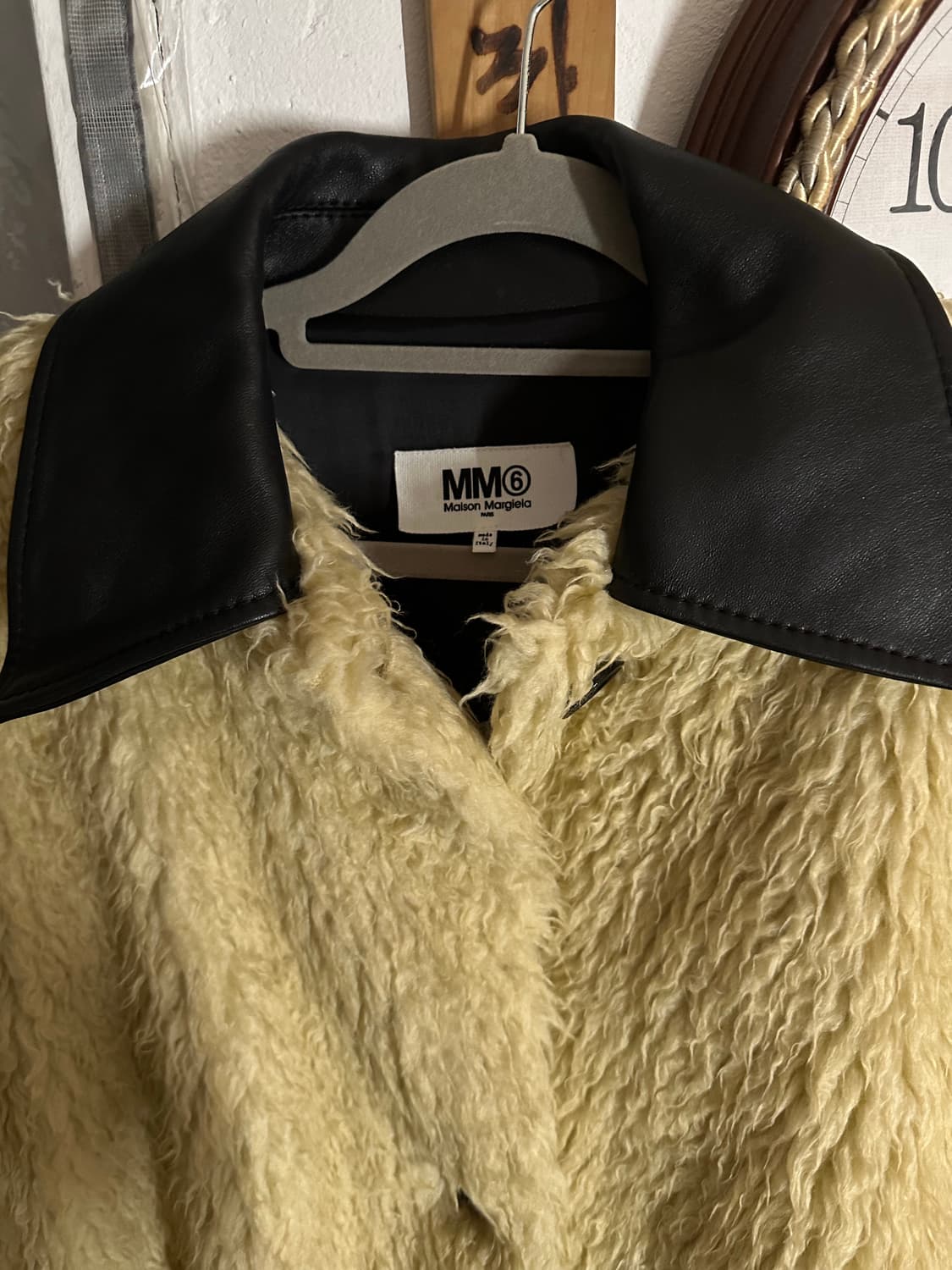 MM6 레더 트리밍 퍼 코트 상품이미지5