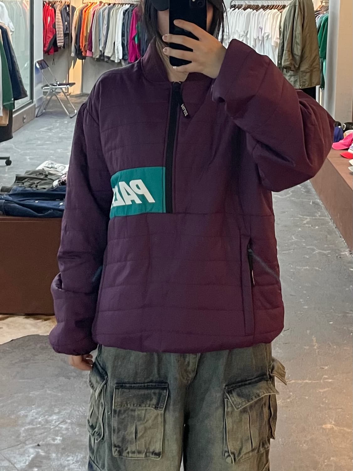 팔라스 하프집업 버건디 패커자켓 H2083 상품이미지1