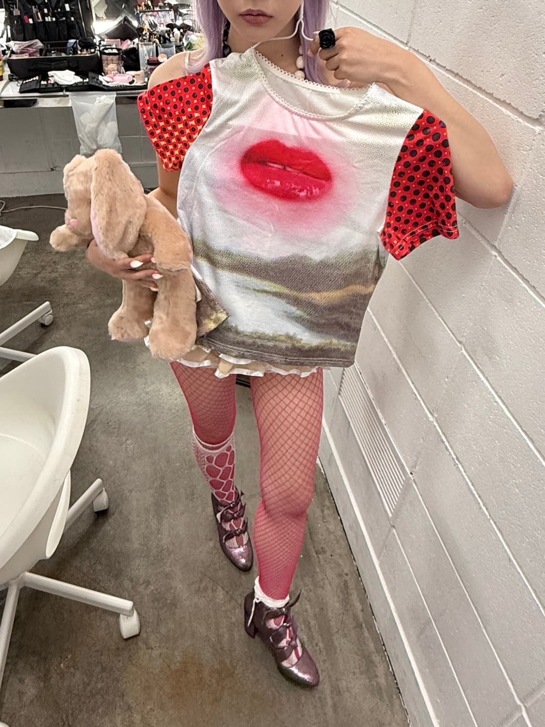 입술 그래픽 티 상품이미지1