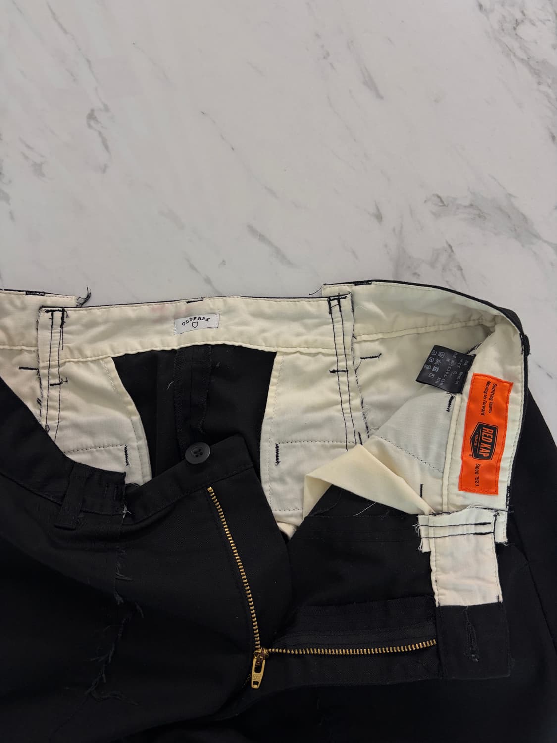 올드파크 배기 워크팬츠 블랙 XL 상품이미지2