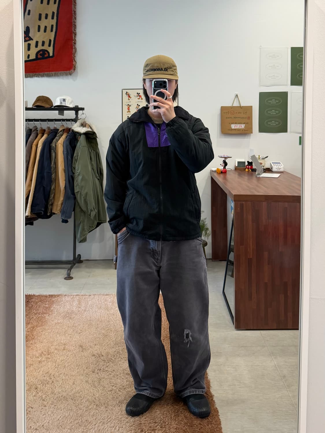 90s Columbia 컬럼비아 나일론 플리스 집업 자켓 상품이미지2