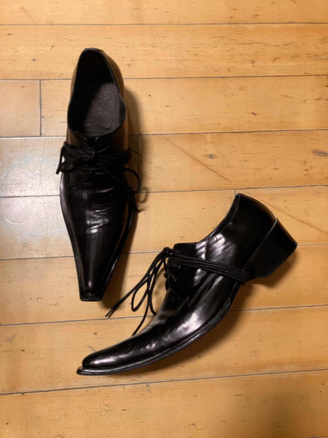 Japanese 90s 포인티드 롱 노즈 더비 슈즈 275 상품이미지2