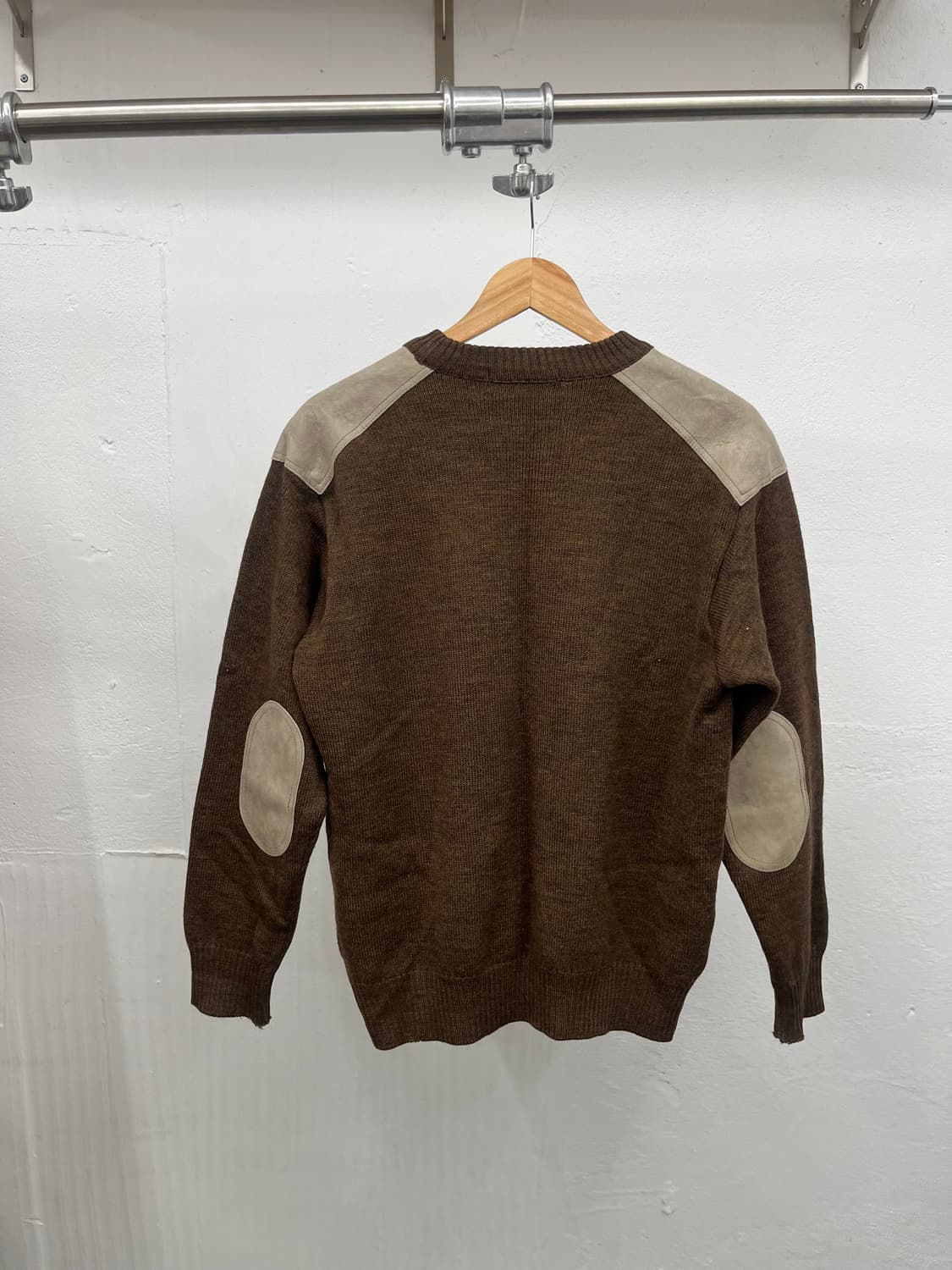 XL) BURBERRYS BROWN ELBOW PATCH KNIT 상품이미지4