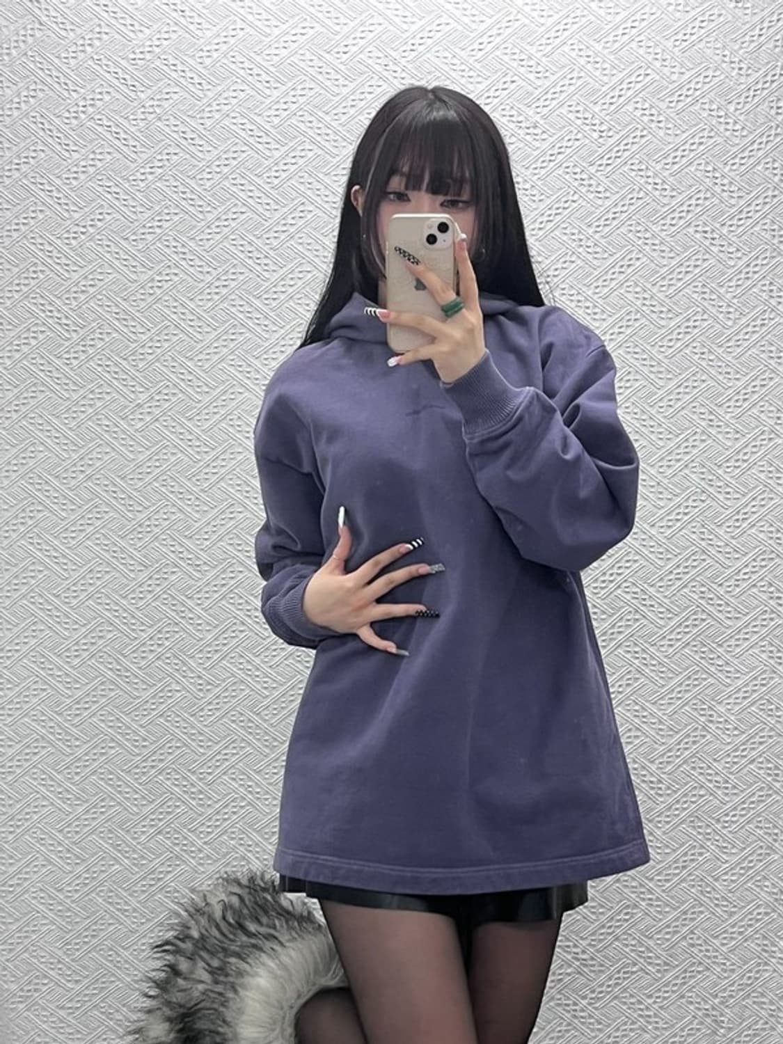 아크네스튜디오 캐주얼 키치 딥퍼플 포도맛 후드티 XXS C10469 상품이미지1