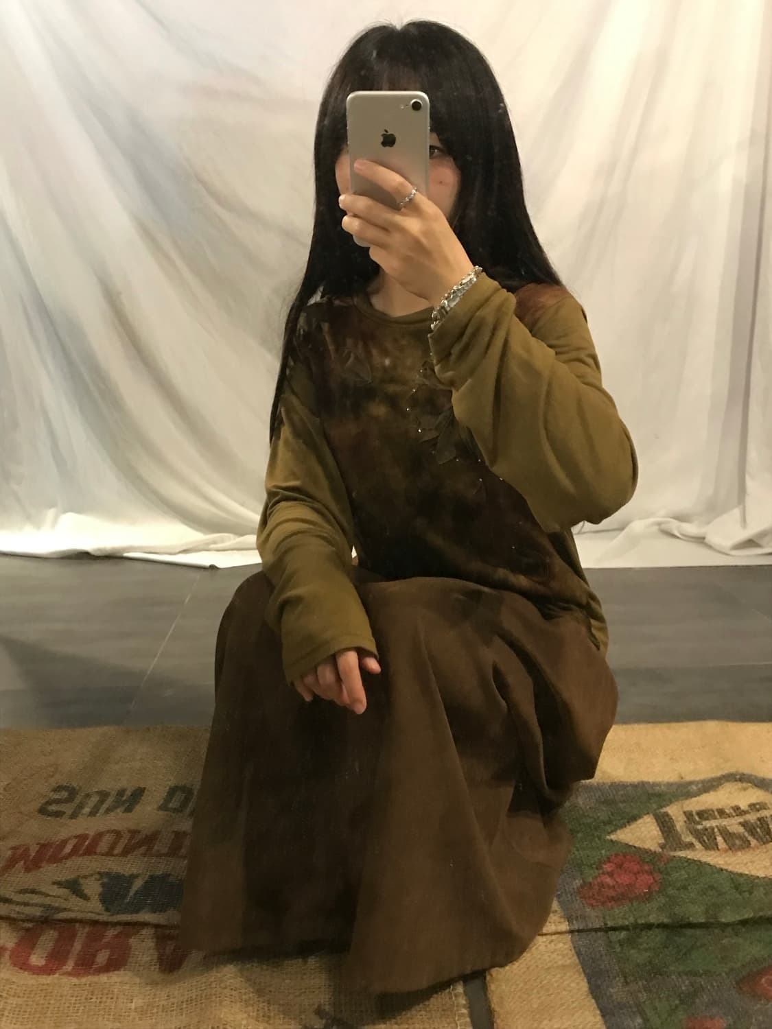 Vintage long skirt  상품이미지3