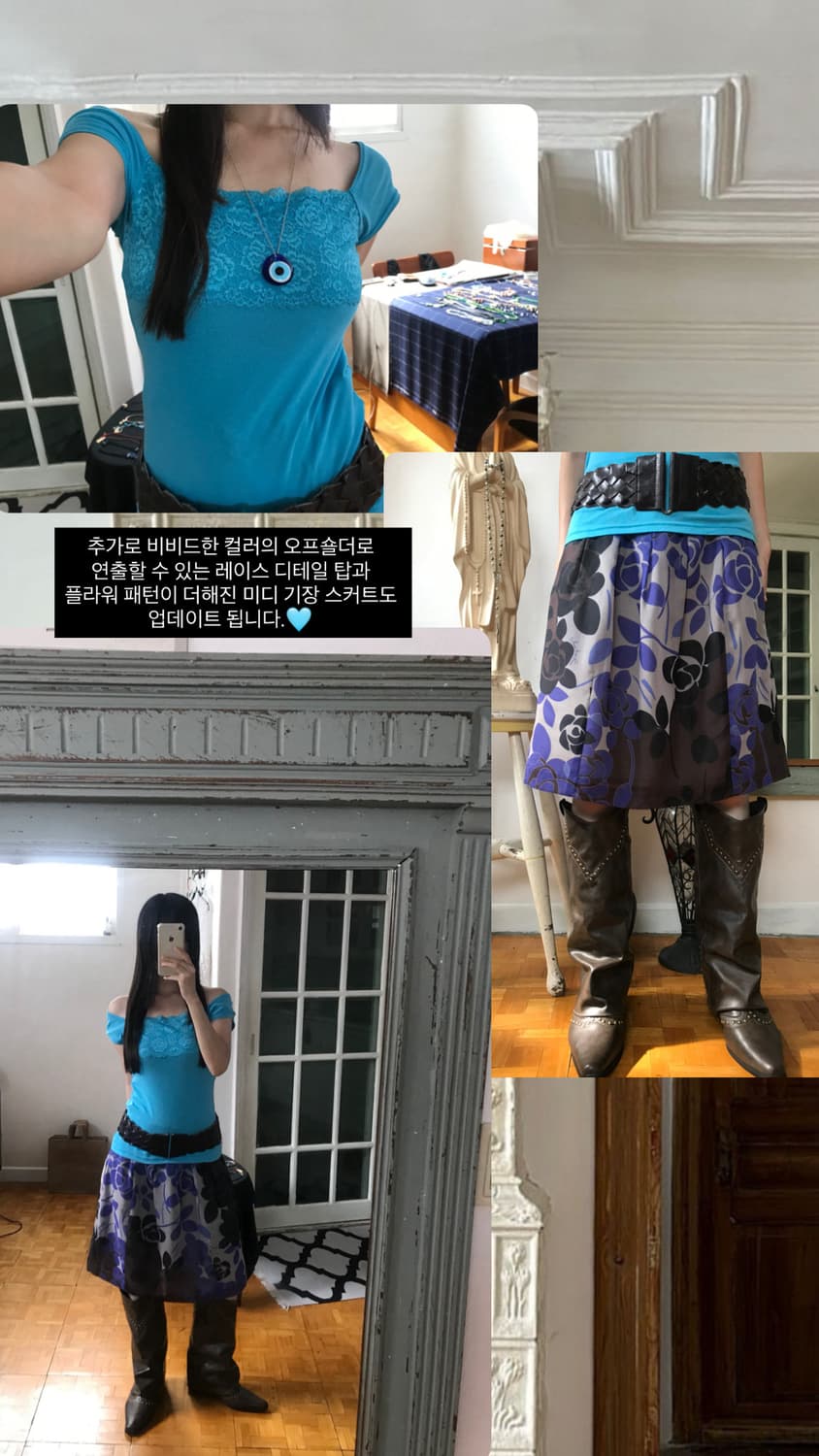 vintage pattern skirt (26inch) 상품이미지7