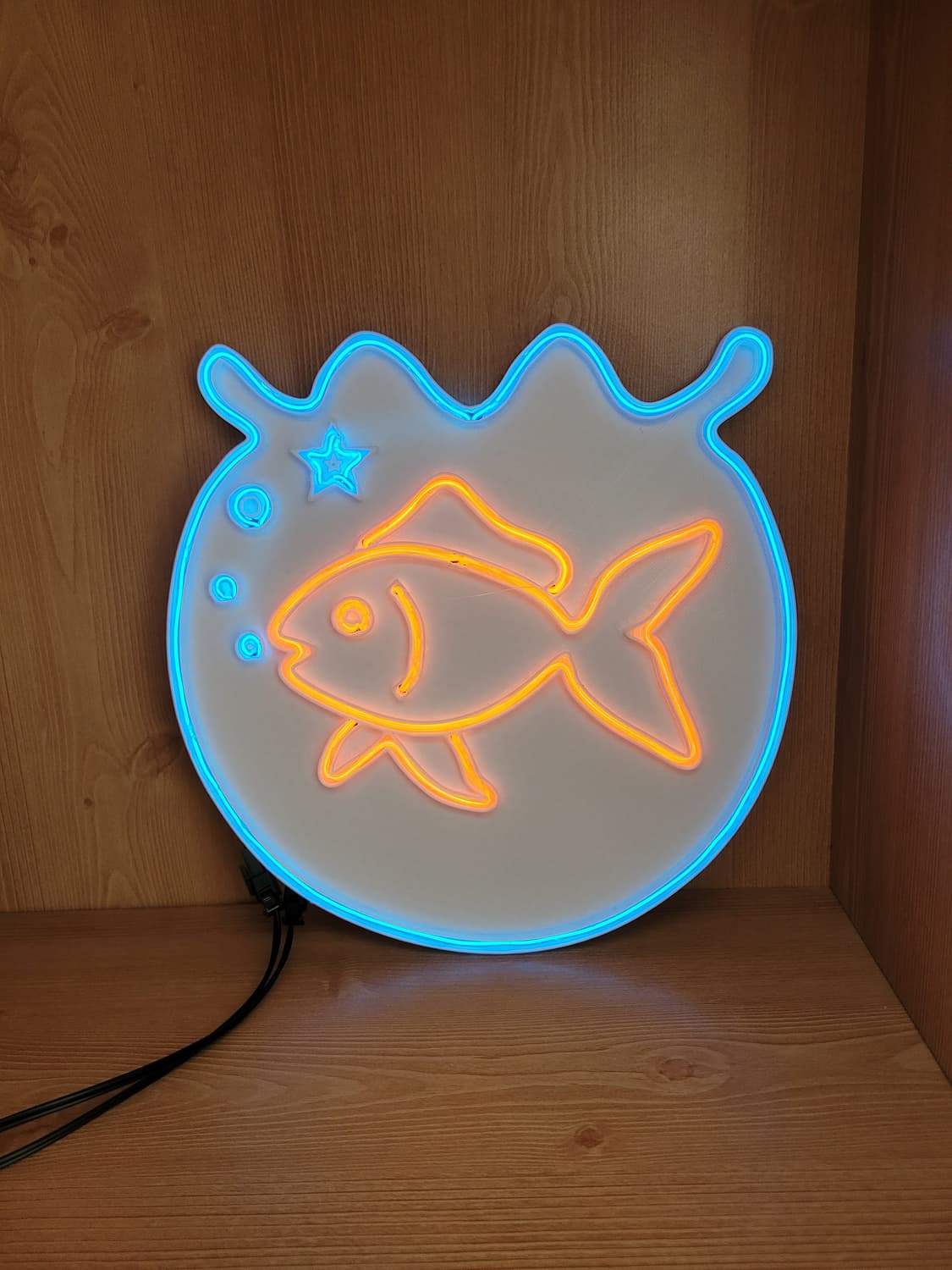 금붕어 어항 네온사인 led 램프 조명 무드등 상품이미지5