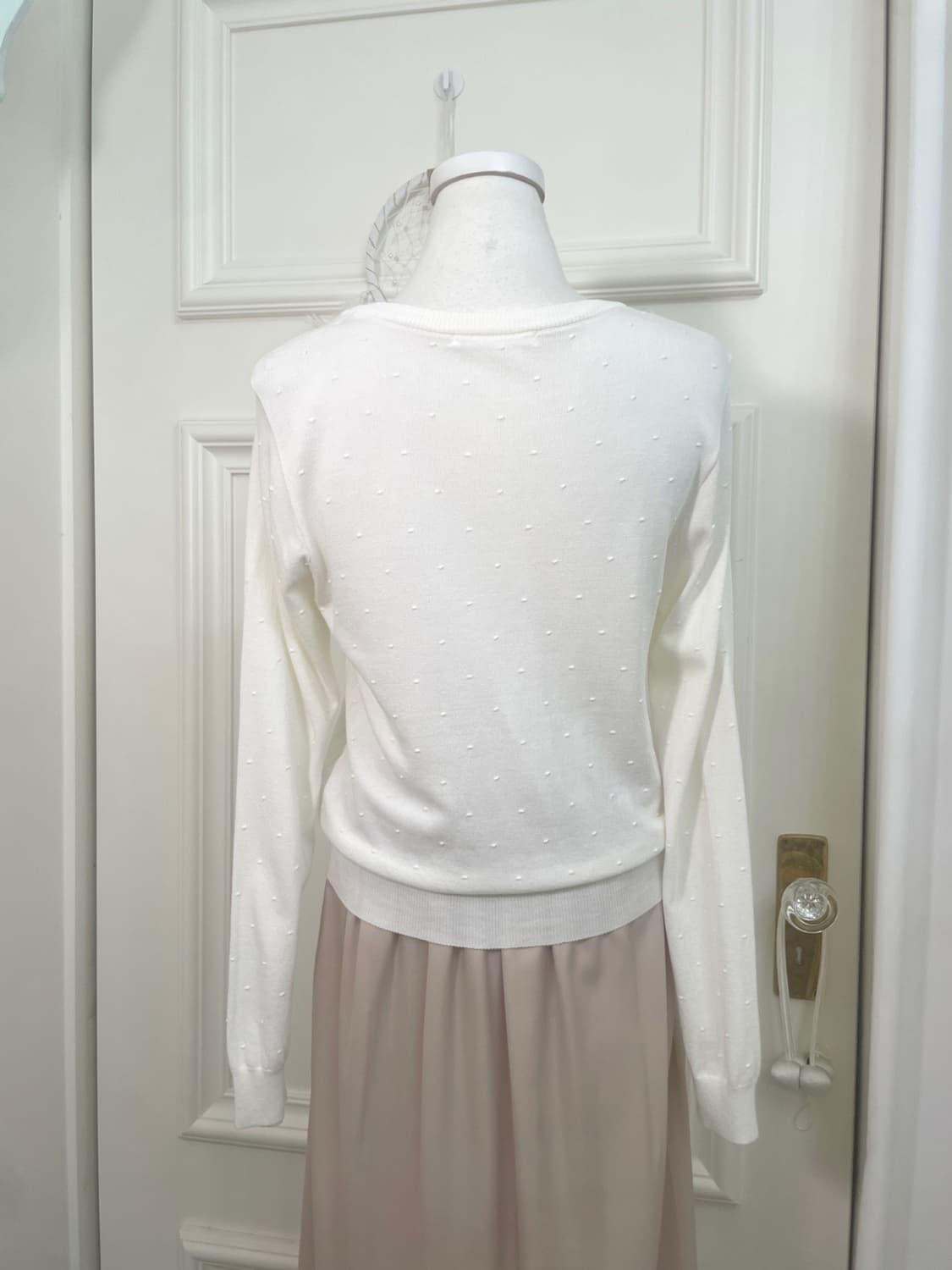 white dot heart button cardigan(size-F) 상품이미지5