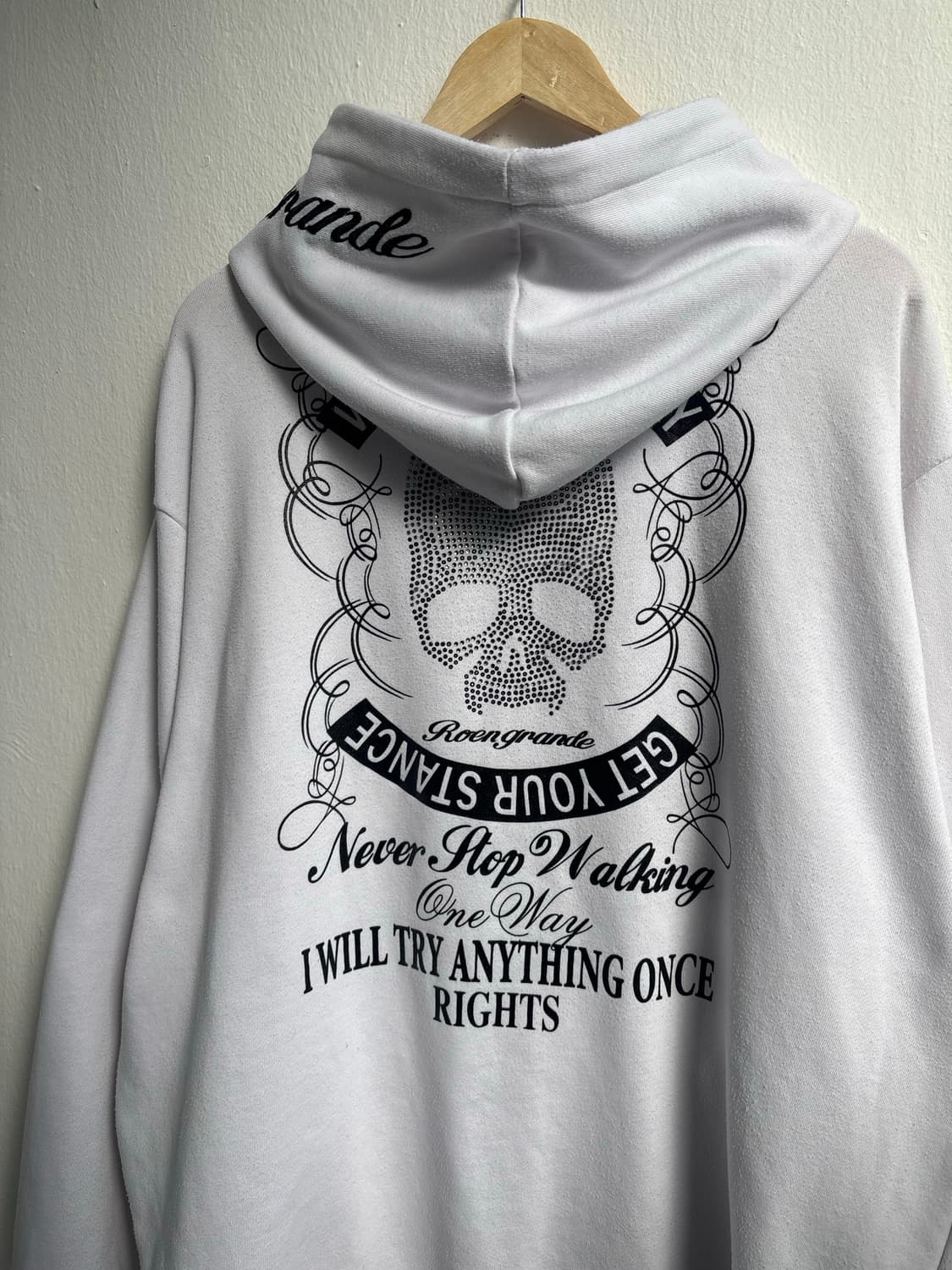 Japanese Vintage White Skull Hood Zip-Up 상품이미지9