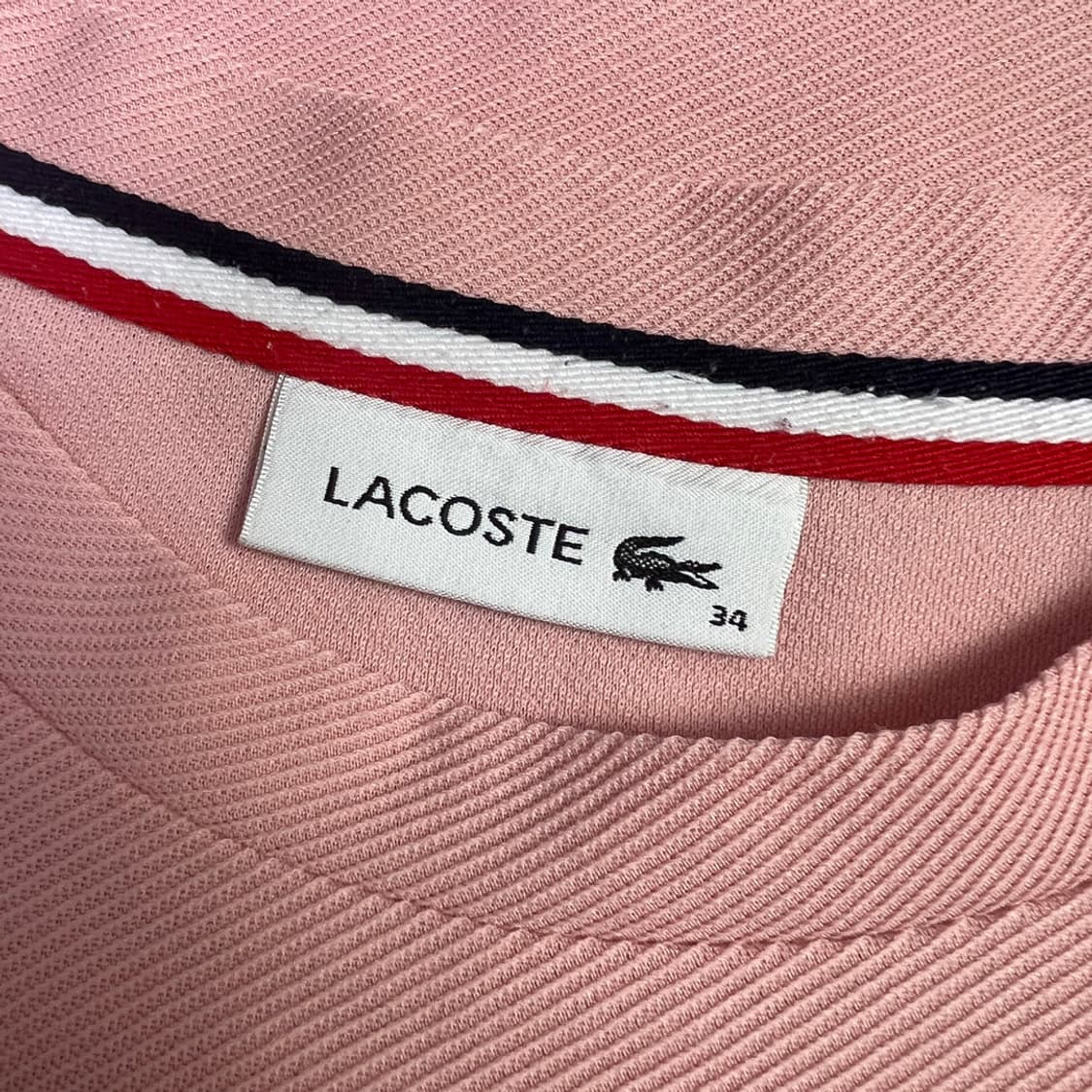 라코스테 연핑크 반팔티 34 상품이미지4