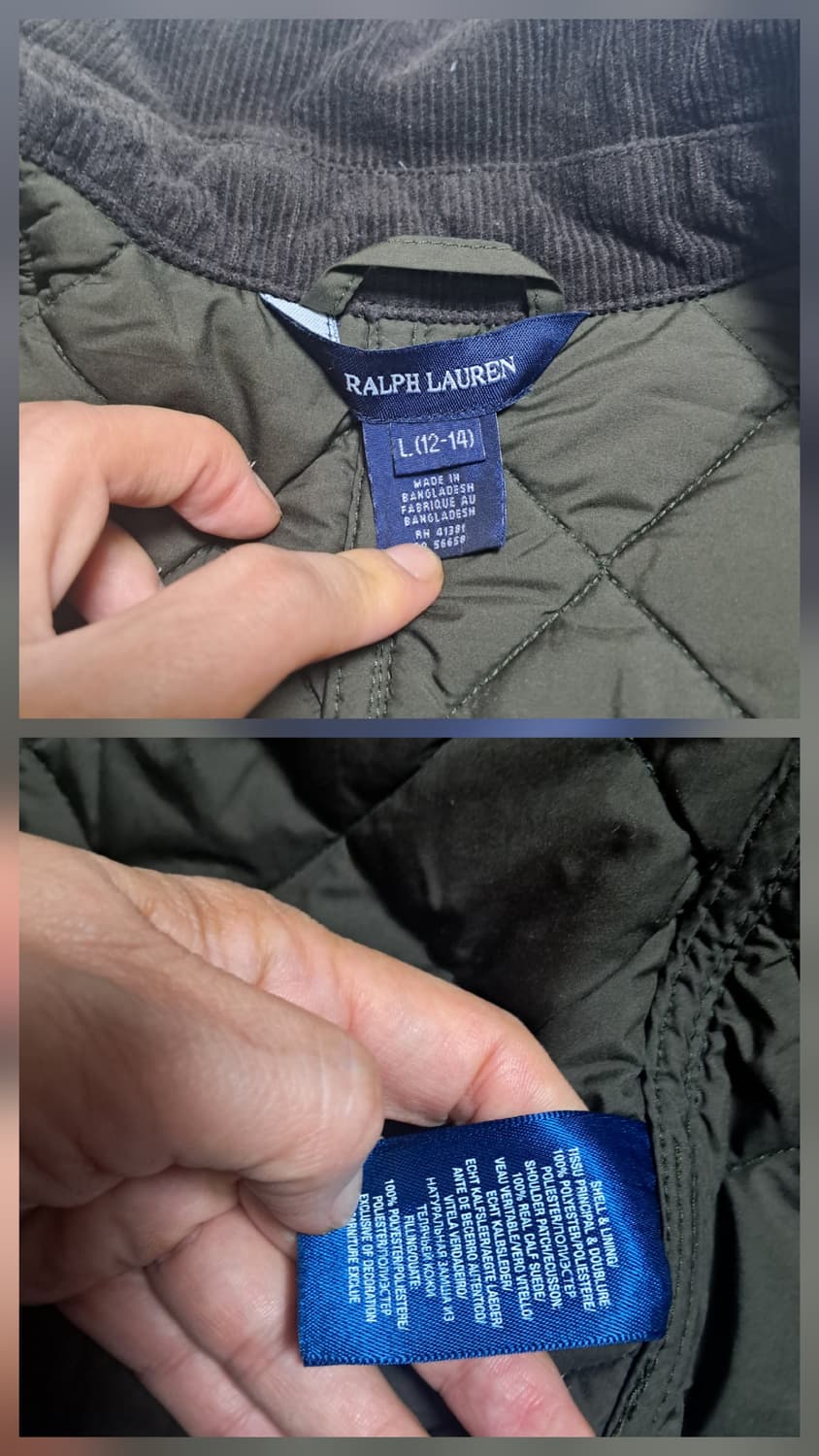 폴로랄프로렌 카키 퀼팅 자켓 L (12-14세)44~날씬55 상품이미지7