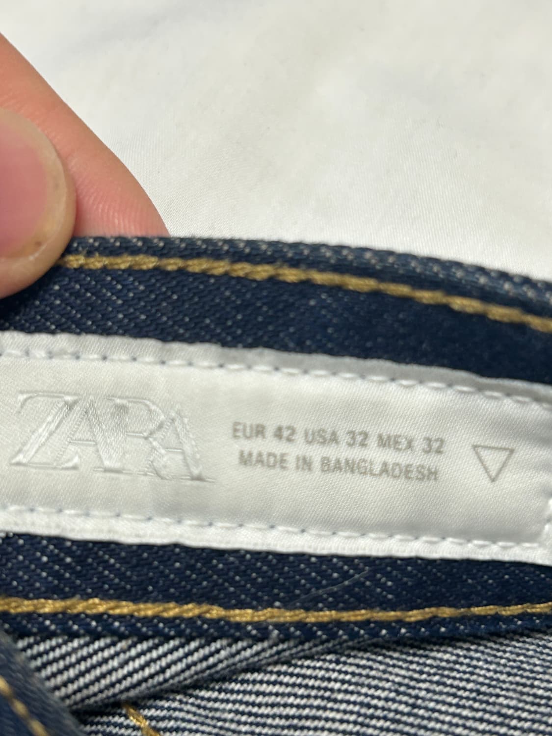 ZARA 와이드핏 배기 진 다크 블루 워싱 (정품) 상품이미지3