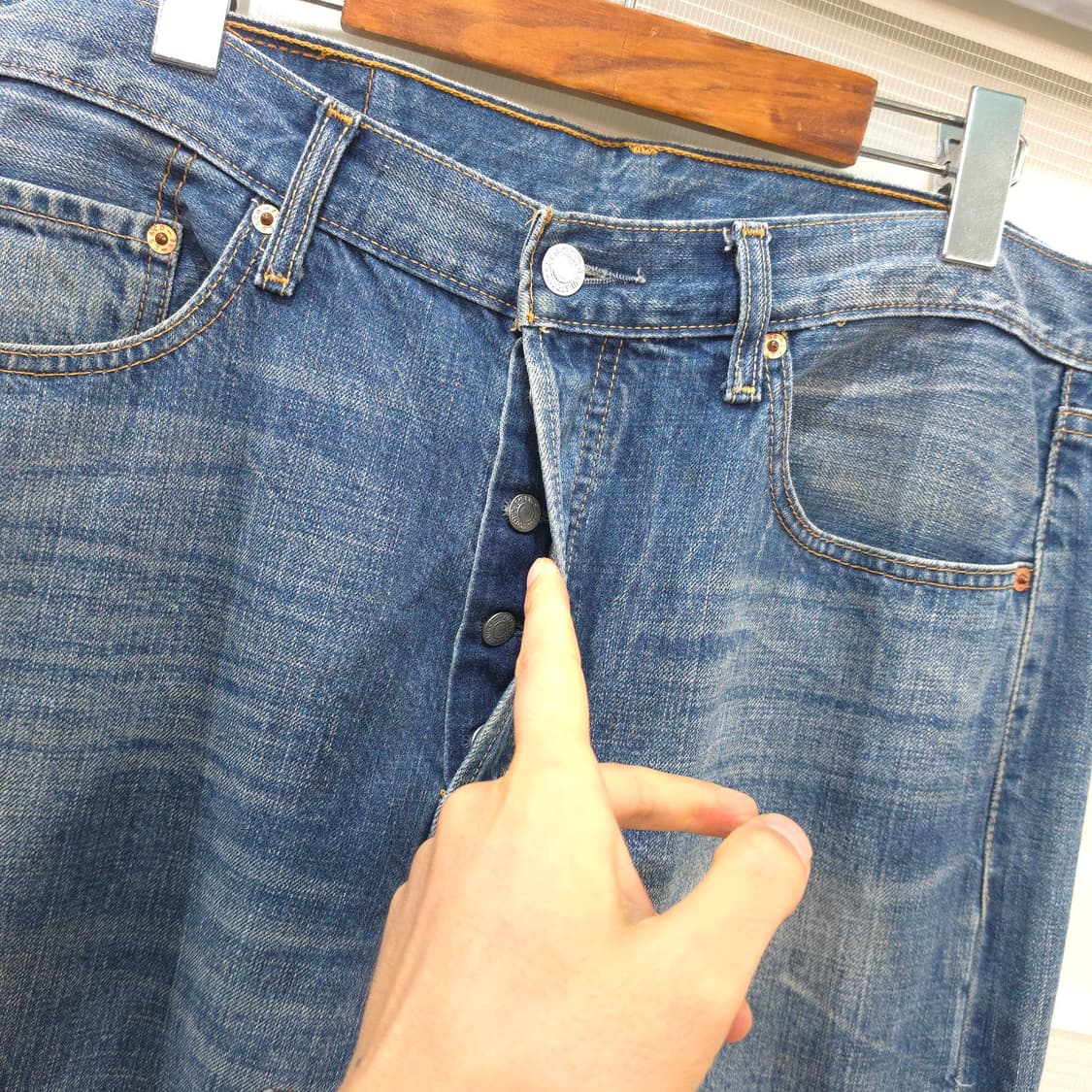리바이스 501 빈티지 워싱 데님팬츠- 33-34 상품이미지7