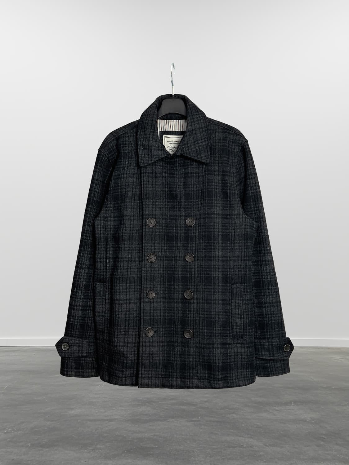 MANHATTAN TRANSFER 울 혼방 체크 더블 자켓 상품이미지1