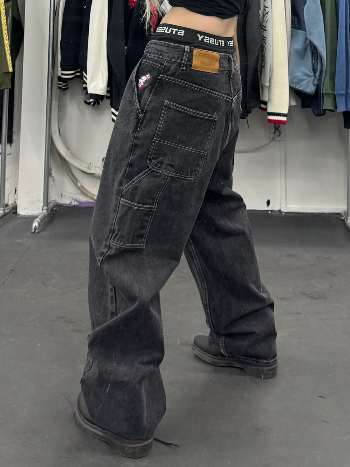 위캔더스 워시드 데님 카펜터팬츠 상품이미지5