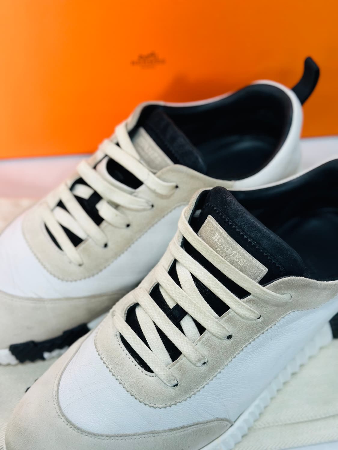 [정품] 에르메스 바운싱 화이트 코트스킨 블랑 41사이즈 상품이미지7