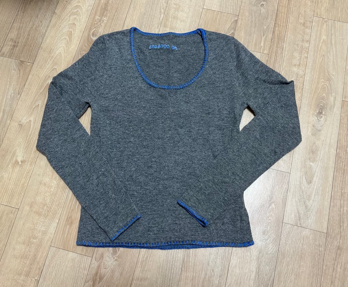 노컨텐츠 266. 스티치 니트 _ 그레이 상품이미지2