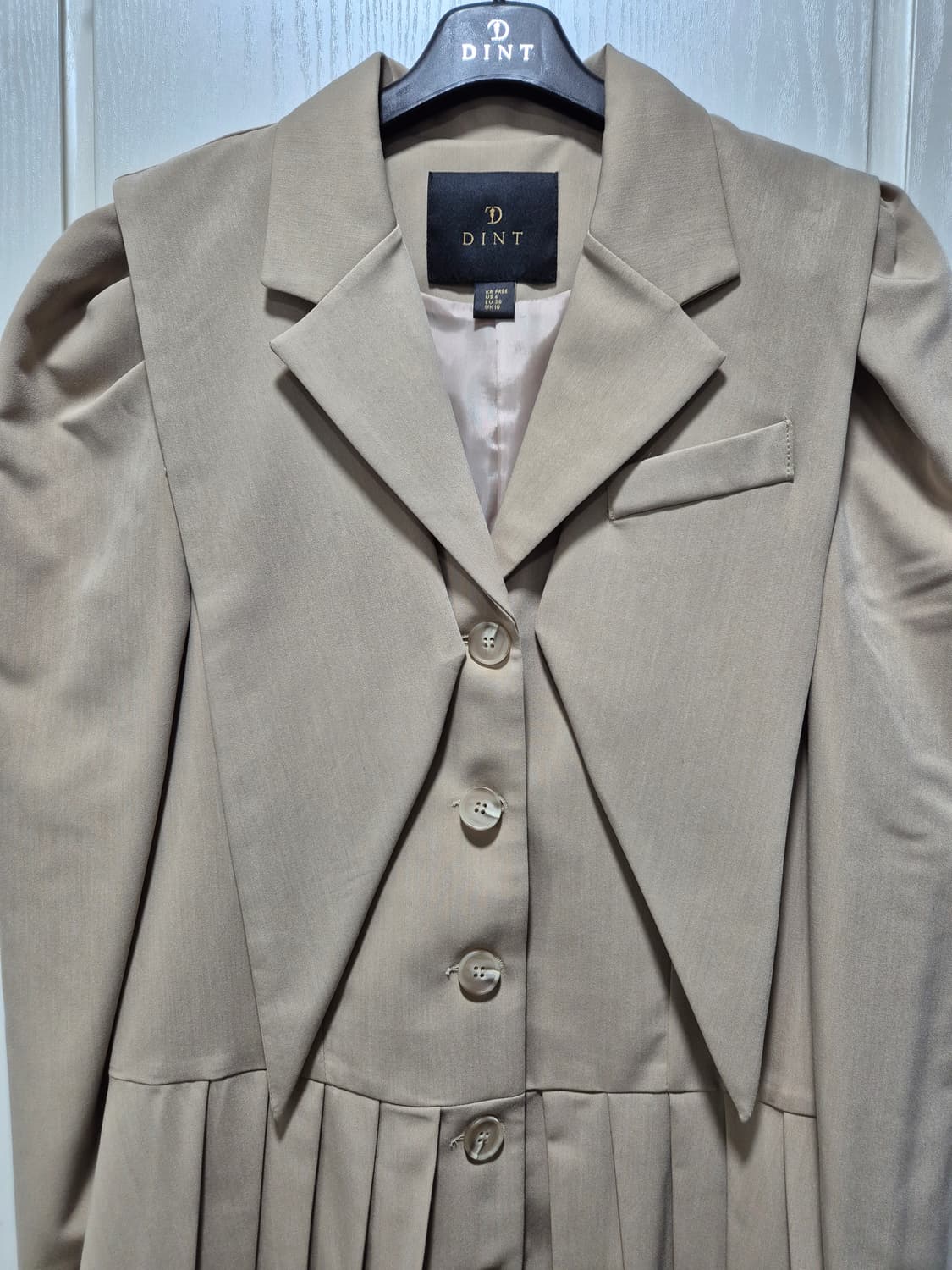 (타임세일)(새상품)DINT 딘트 플리츠 미디 원피스 자켓 상품이미지3