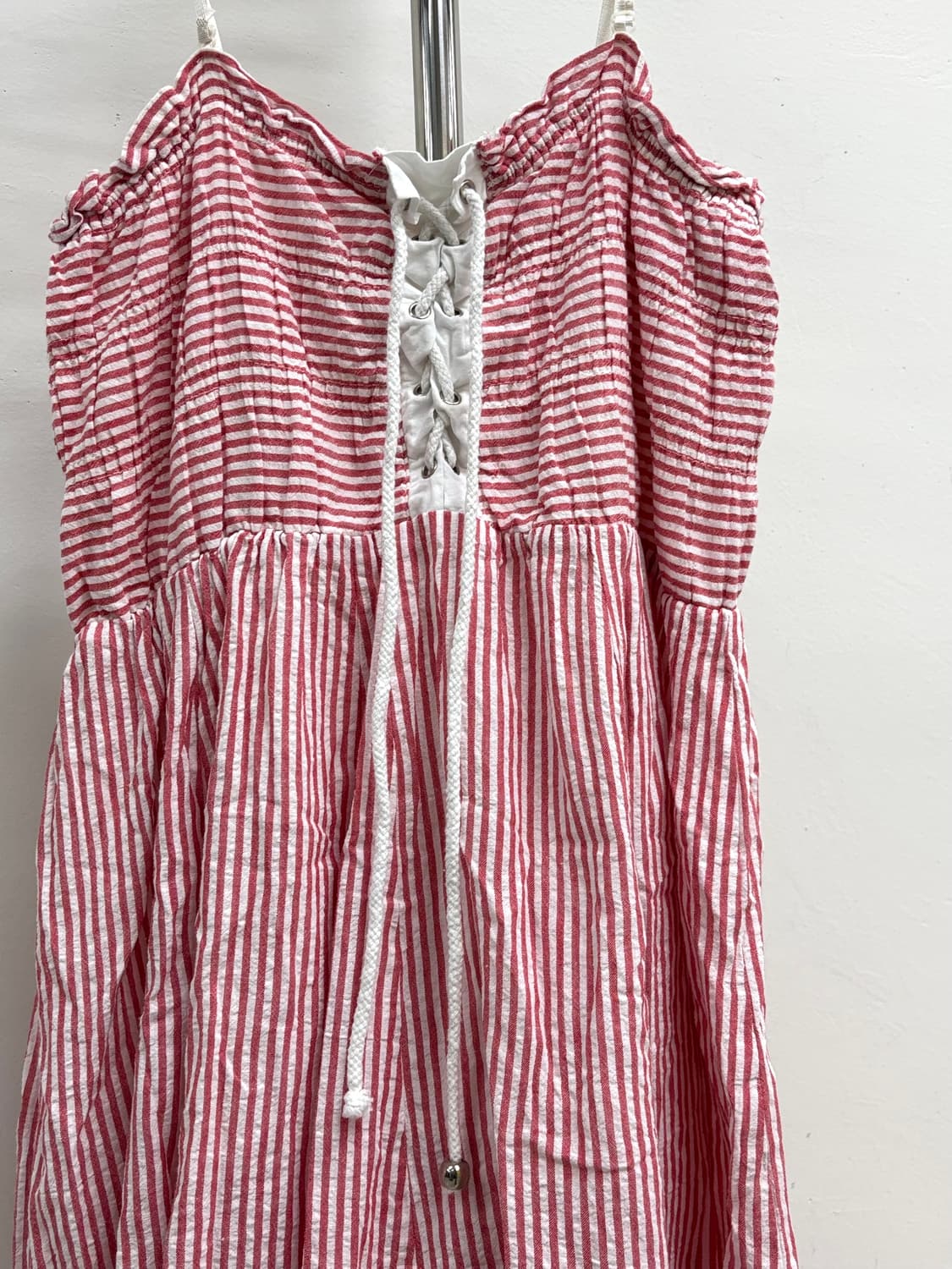 빈티지 핑크 스트라이프 원피스 상품이미지7