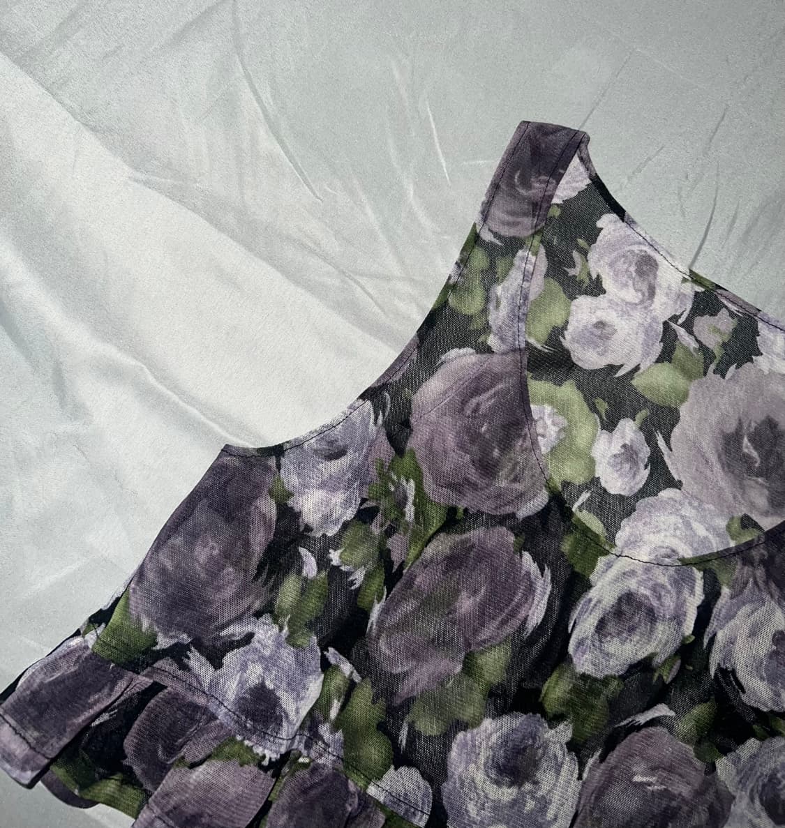 ✨vintage flower purple sleeveless✨ 상품이미지4