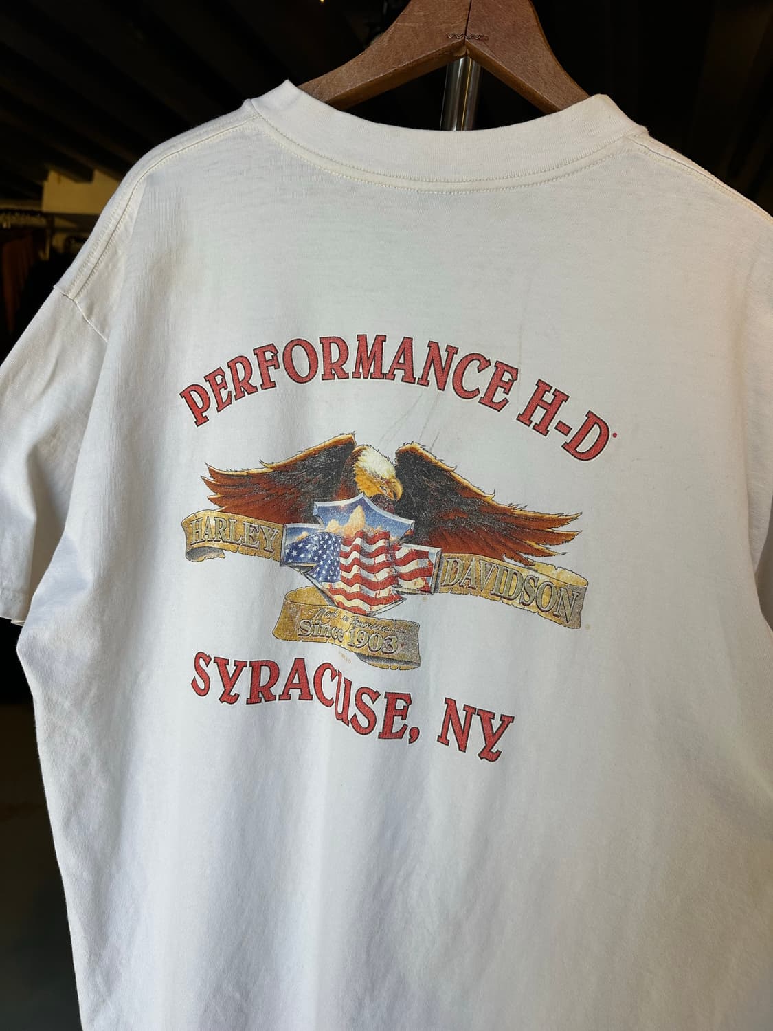 90s 할리데이비슨 프린팅 티셔츠 화이트 1997  상품이미지8
