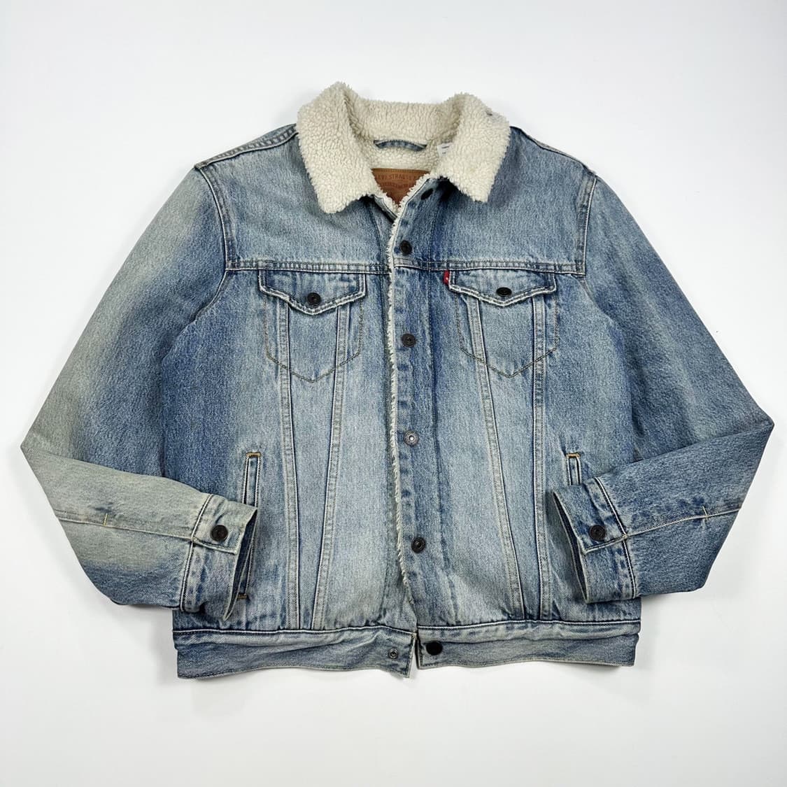 리바이스 오리지널 워싱 양털 트러커 청자켓 (M) 상품이미지2