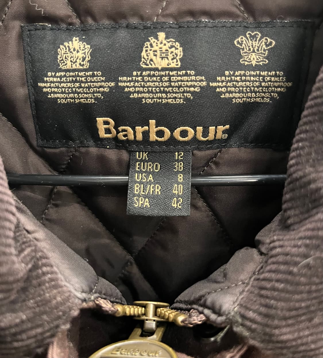 바버 벨세이 왁스 자켓 UK12 상품이미지6