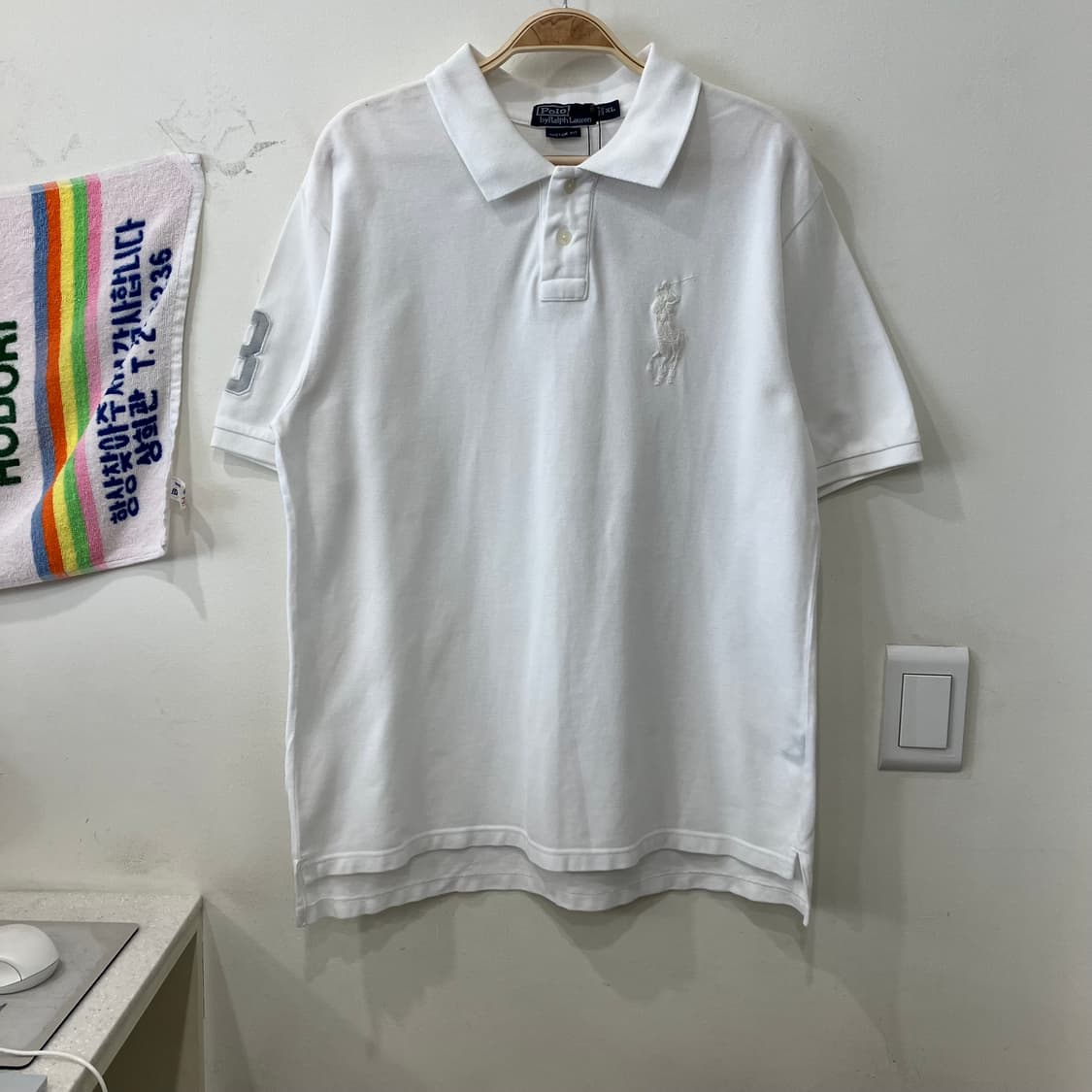 569 폴로 화이트 빅포니 카라 반팔 pk 상품이미지1