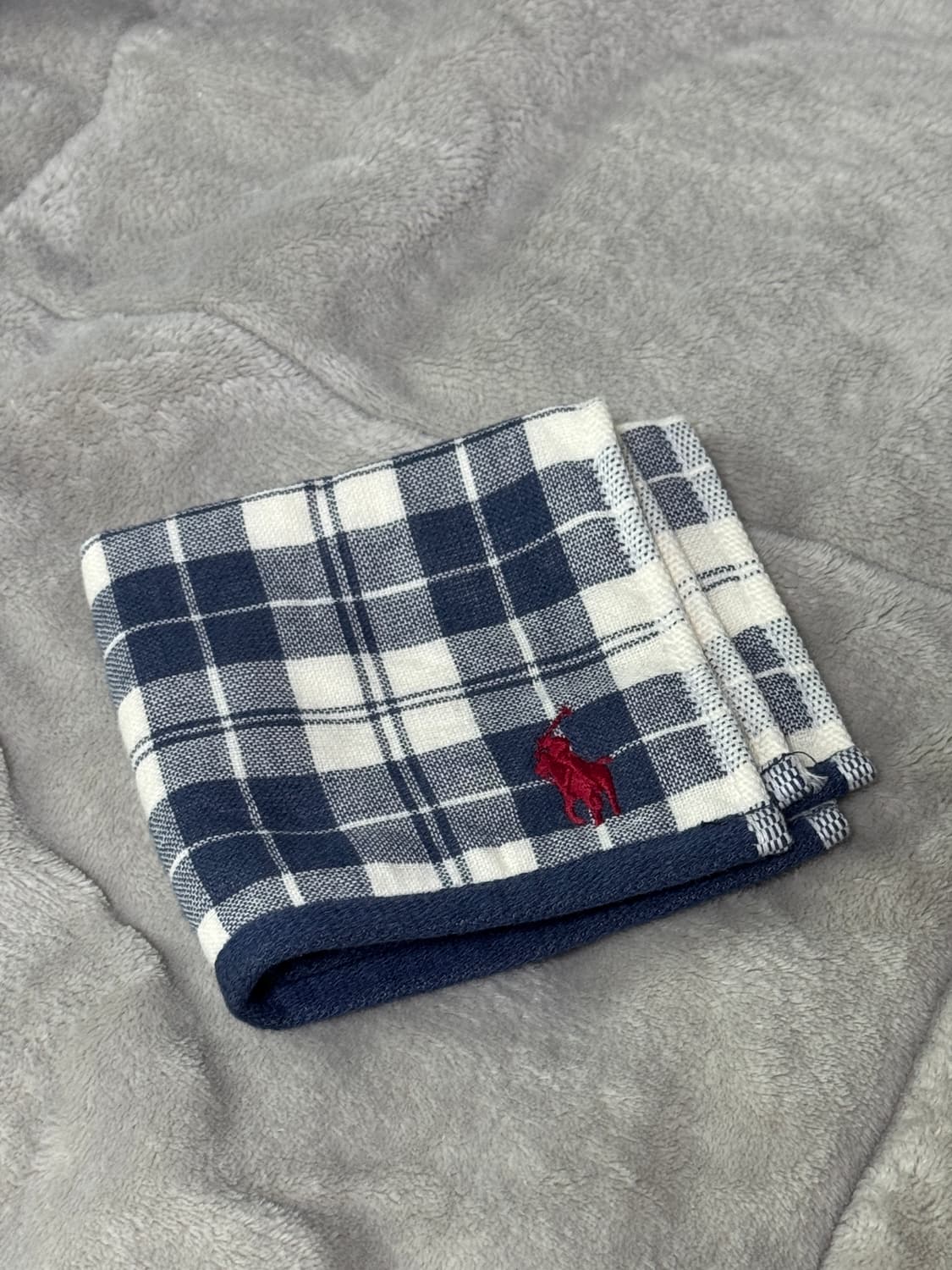 폴로 랄프로렌 네이비 체크 손수건 25 x 25 cm 상품이미지1