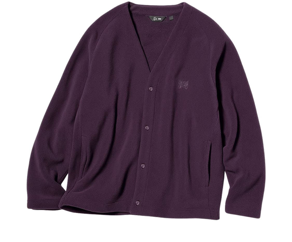 유니클로 x 니들스 가디건 퍼플 그레이 바지 블랙 상품이미지2