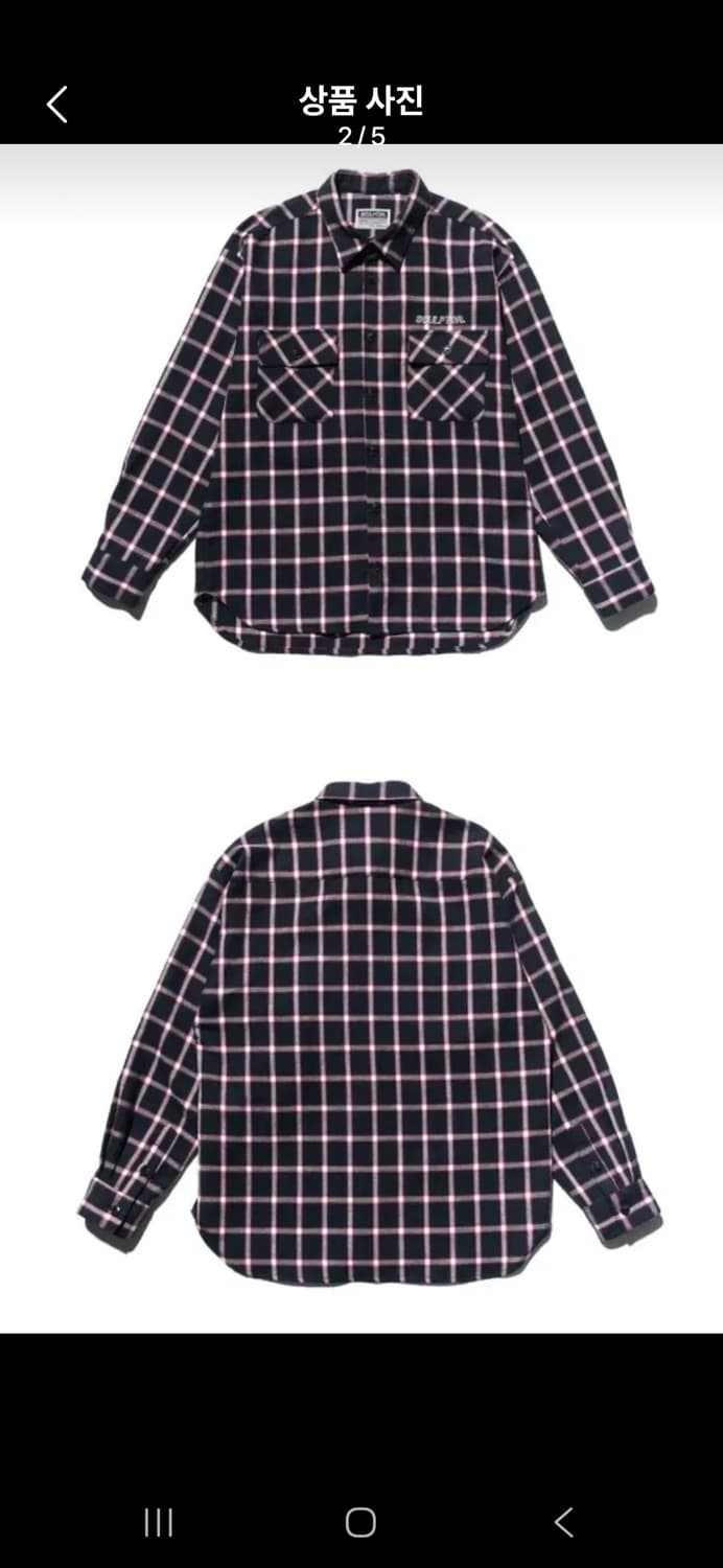 스컬프터 체크 셔츠 스커트 투피스 상품이미지2