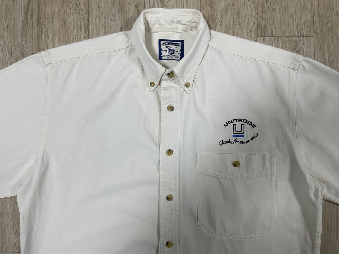 100~105) 90's Lee 크림데님 리얼 워크셔츠 상품이미지1