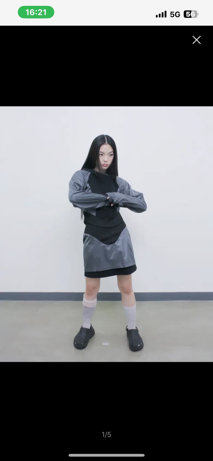오호스 Layered Yoke Skirt / Black 상품이미지2