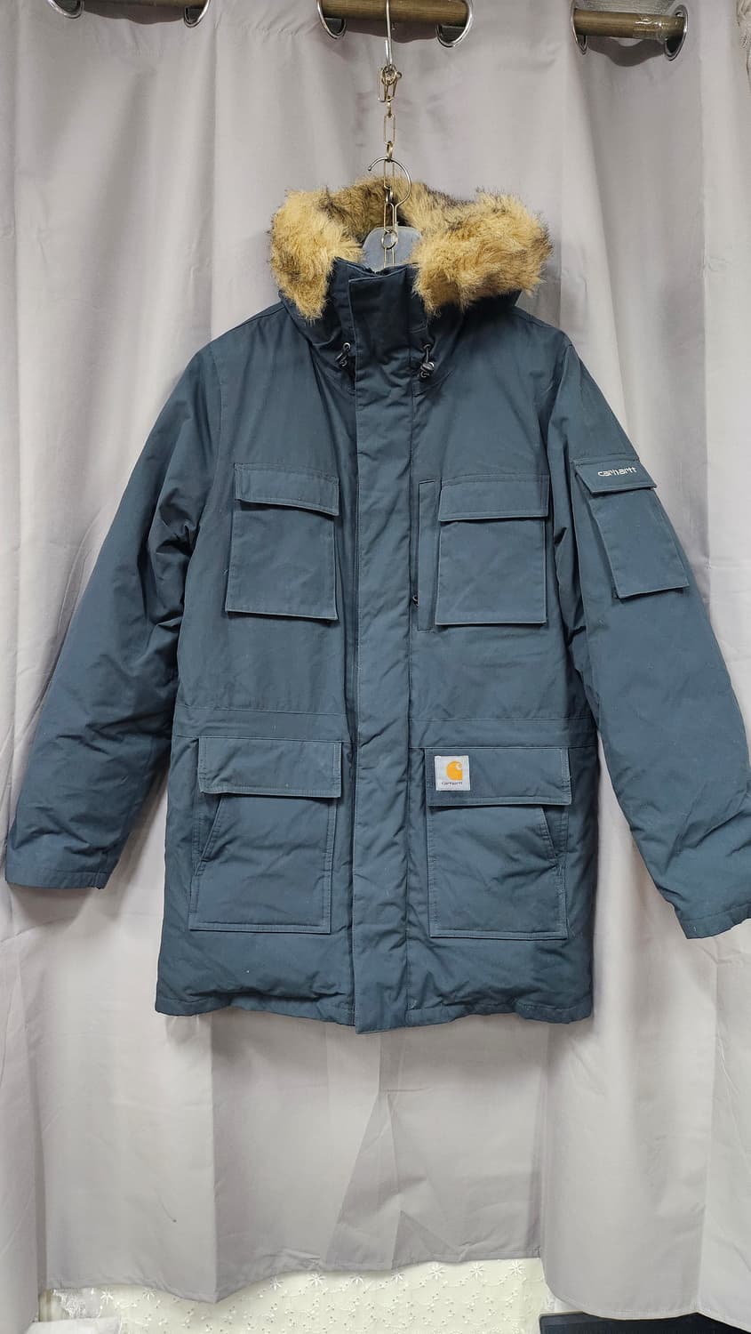 칼하트 퍼 후드 남성구스 패딩  상품이미지1