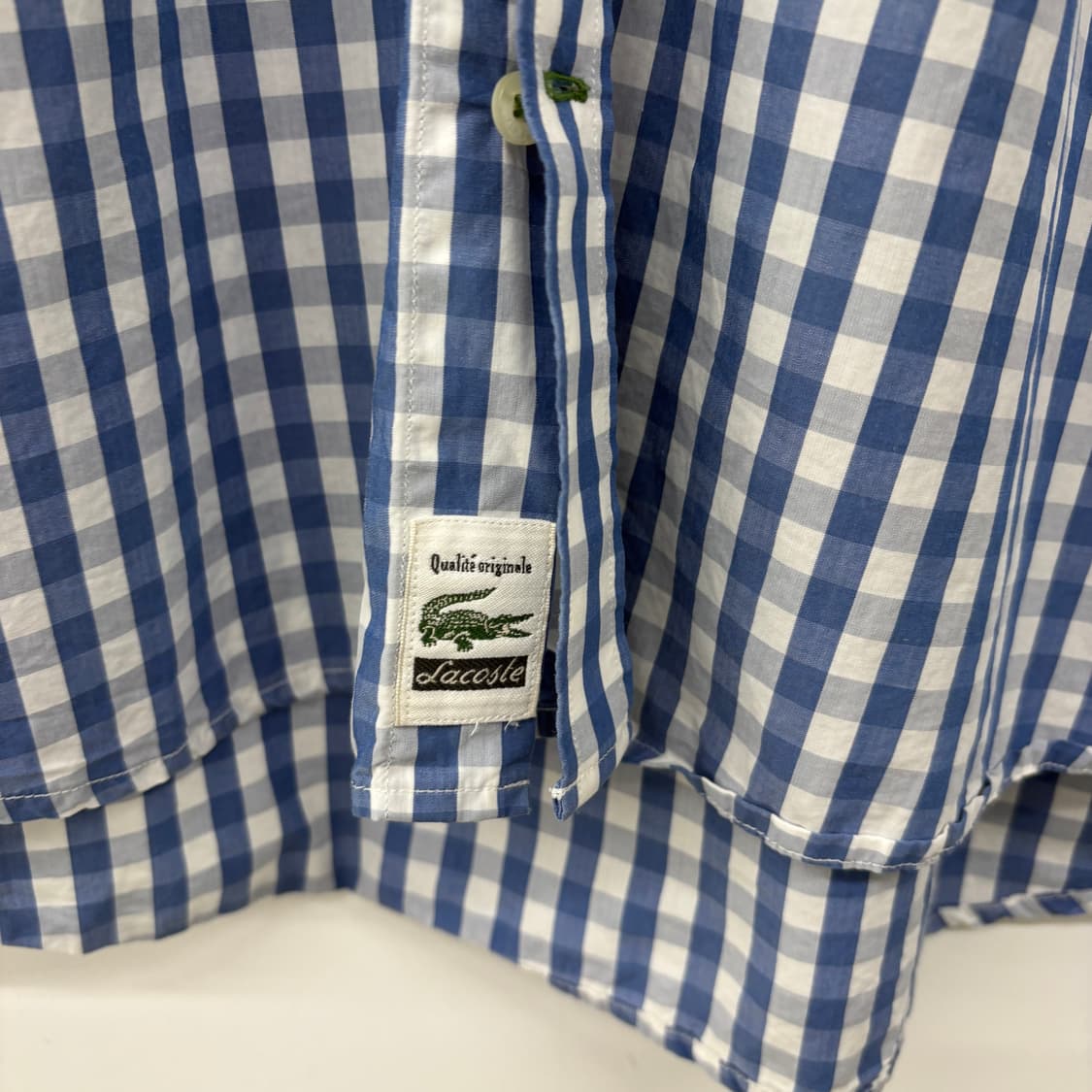 라코스테 블루 체크 긴팔 셔츠 남성M 상품이미지3