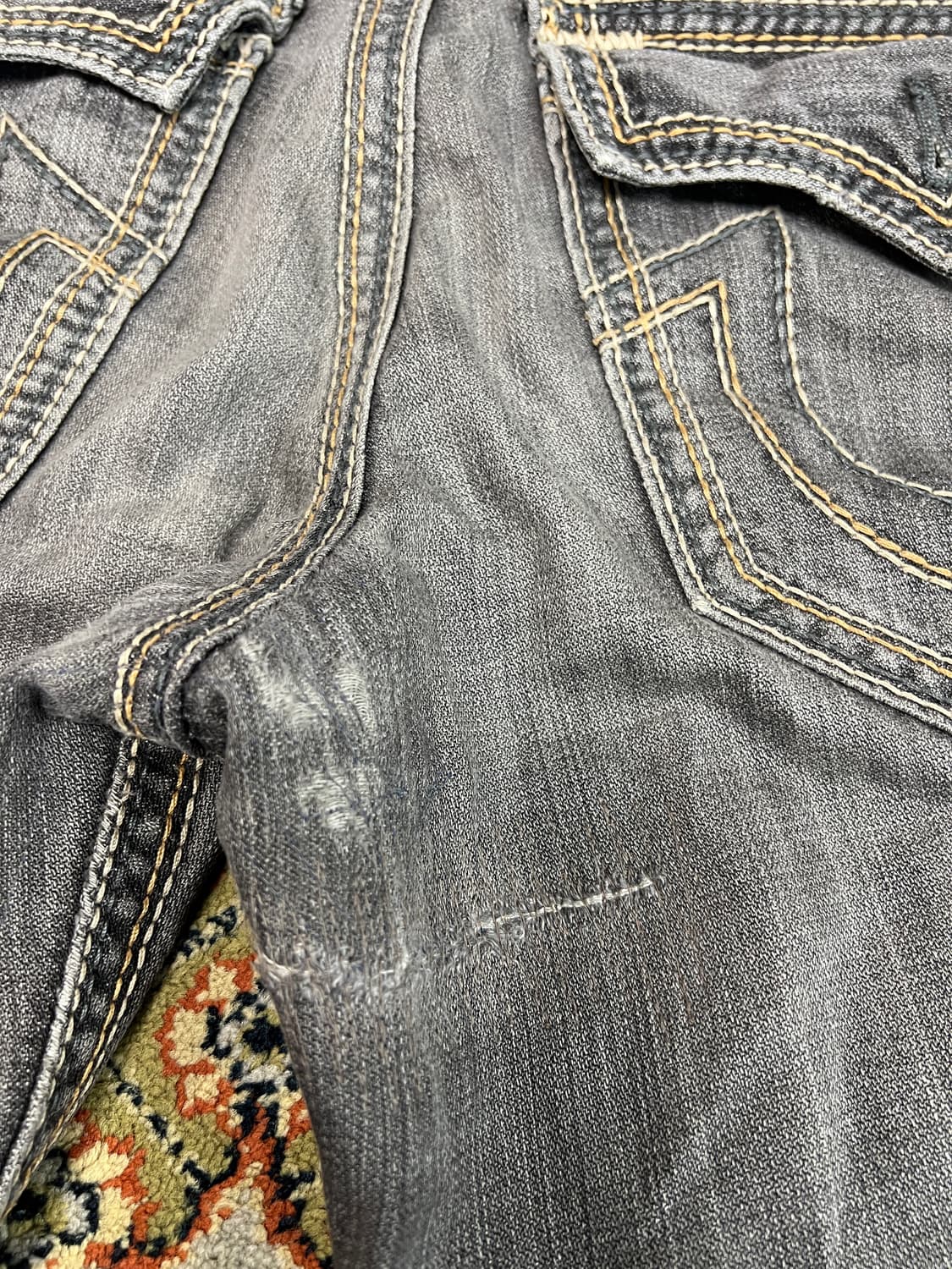 [33] 트루릴리전 RICKY BIG QT 그레이 데님팬츠 상품이미지8