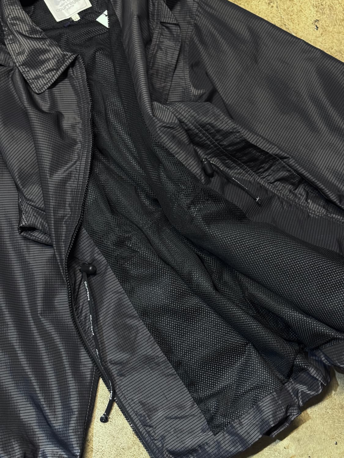 44-77 ) courreges Stripe Midi Rain Coat 상품이미지6