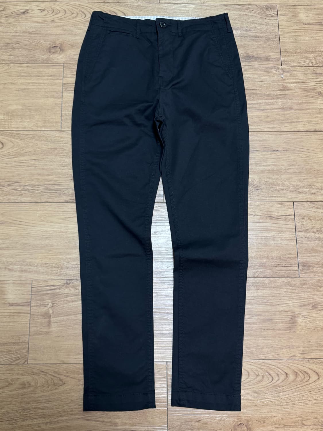 [S]Beams 빔즈 코튼 치노 팬츠 블랙 상품이미지1