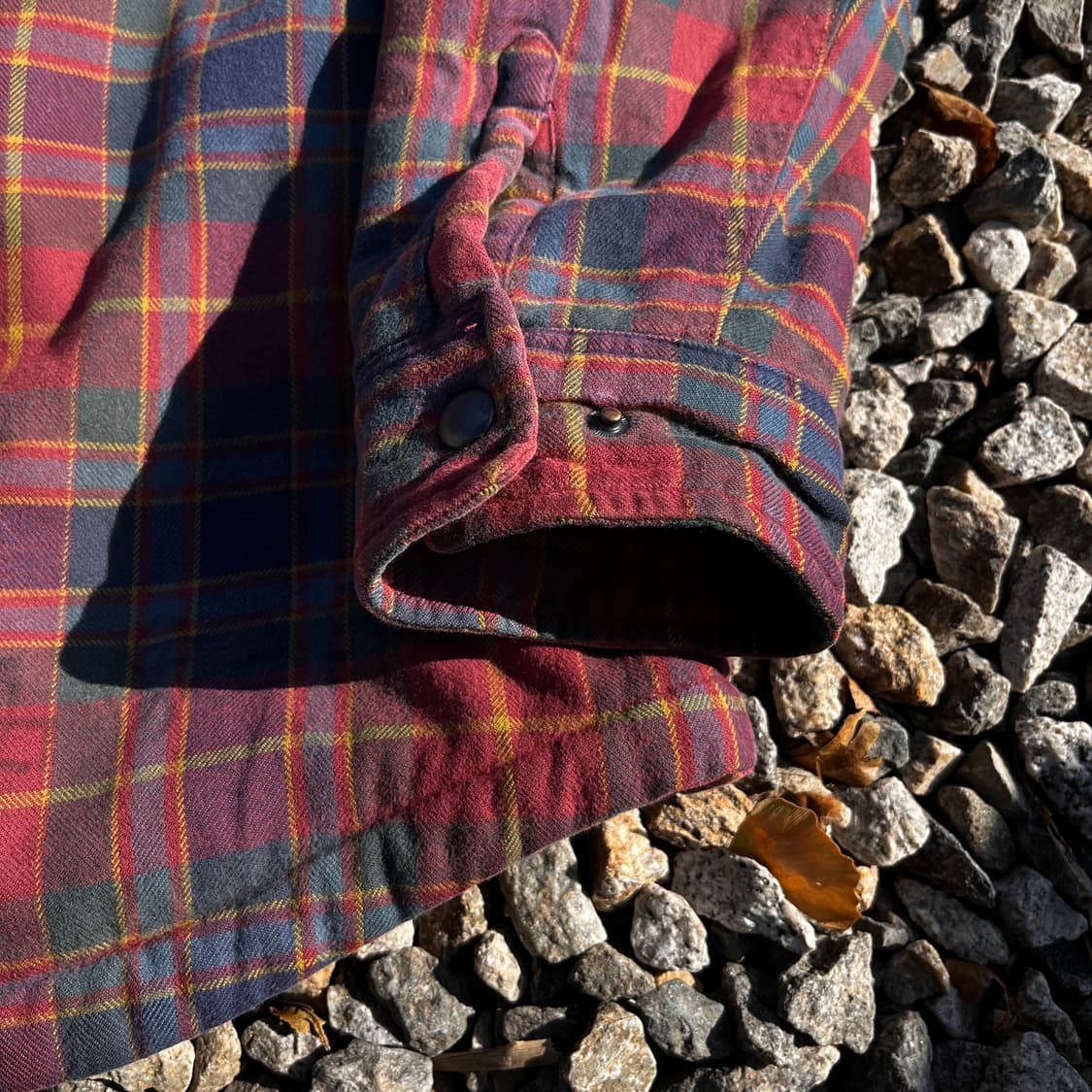 90s랜드스엔드(Lands' End) 양털 체크셔츠(실측확인) 상품이미지4