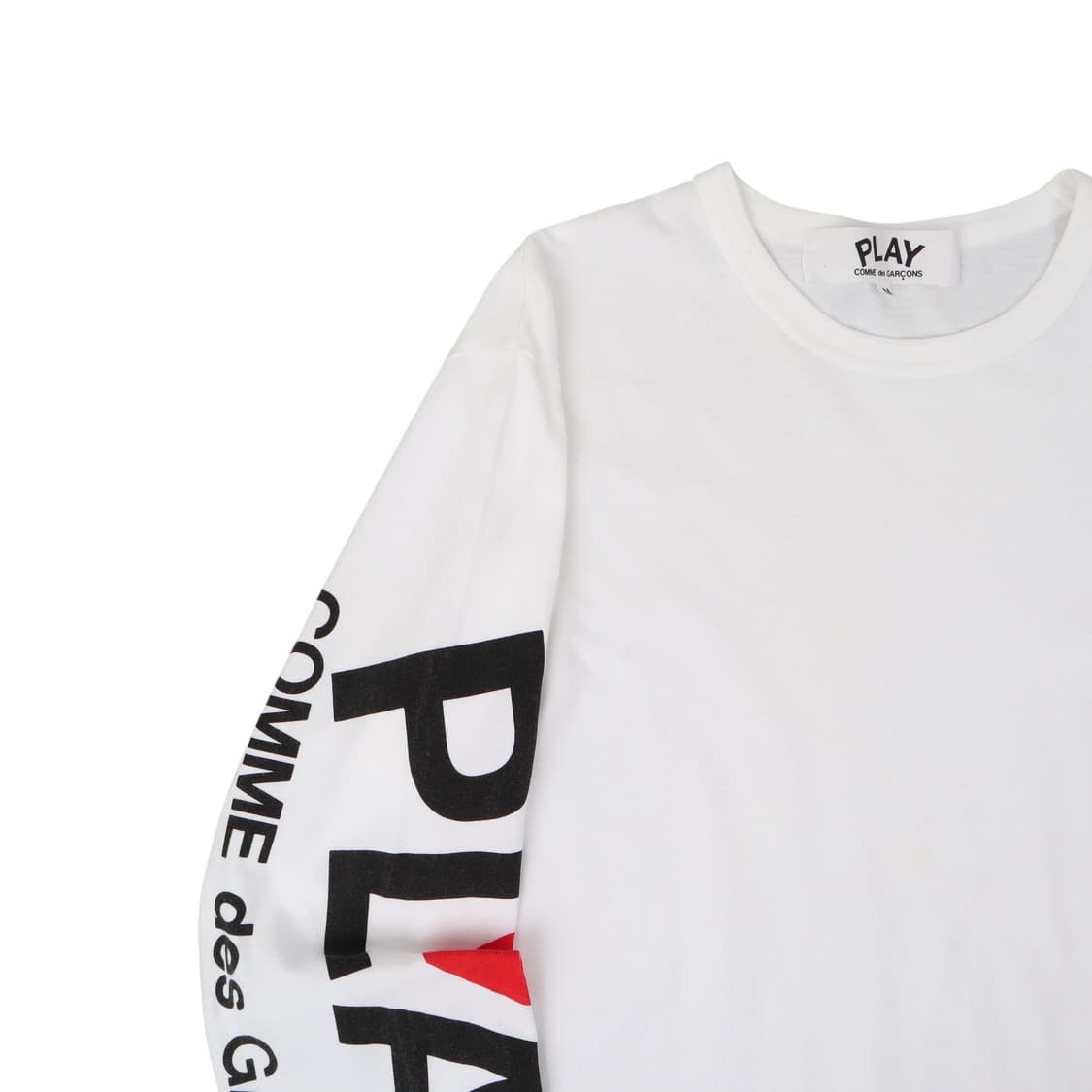 꼼데가르송 엠브로이드 화이트 롱슬리브 상품이미지2