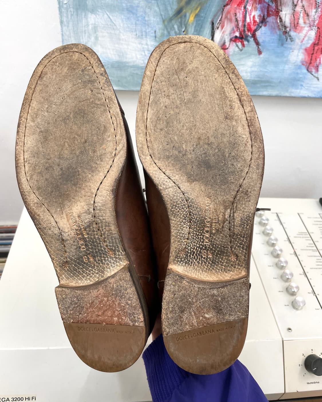 [275] 돌체앤가바나 레더 데님 믹스 슈즈 상품이미지6