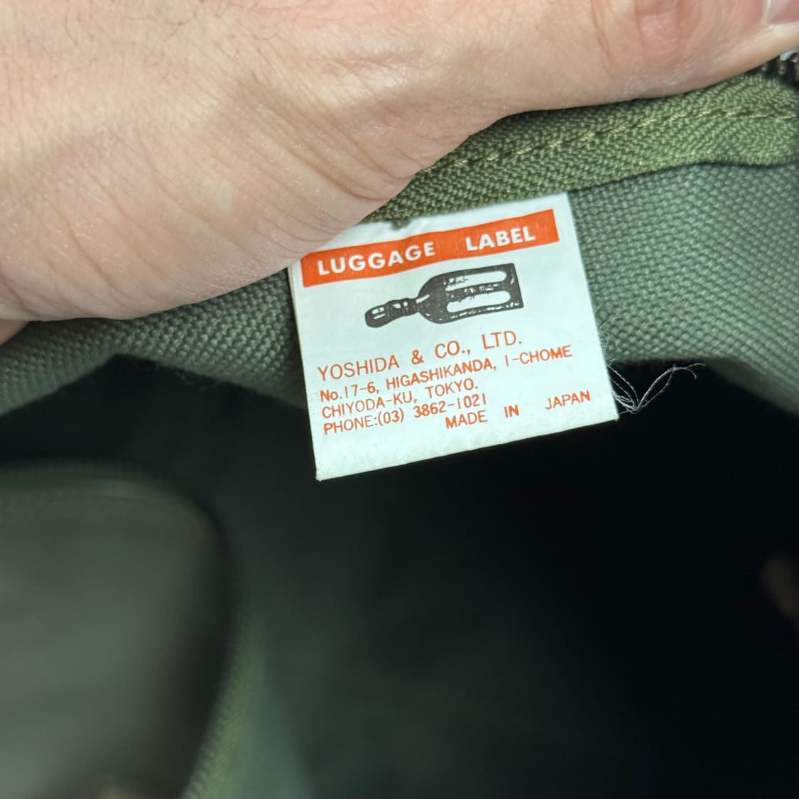 요시다포터 러기지라벨 2way 라이너 보스턴백 올리브 상품이미지8