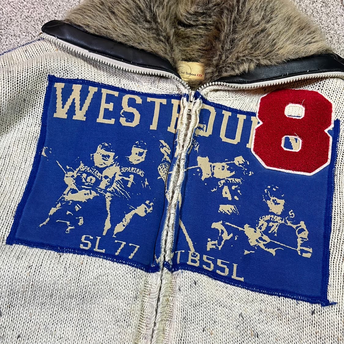 Vintage 빈티지 올드스쿨 울프조 니트 자켓 상품이미지2