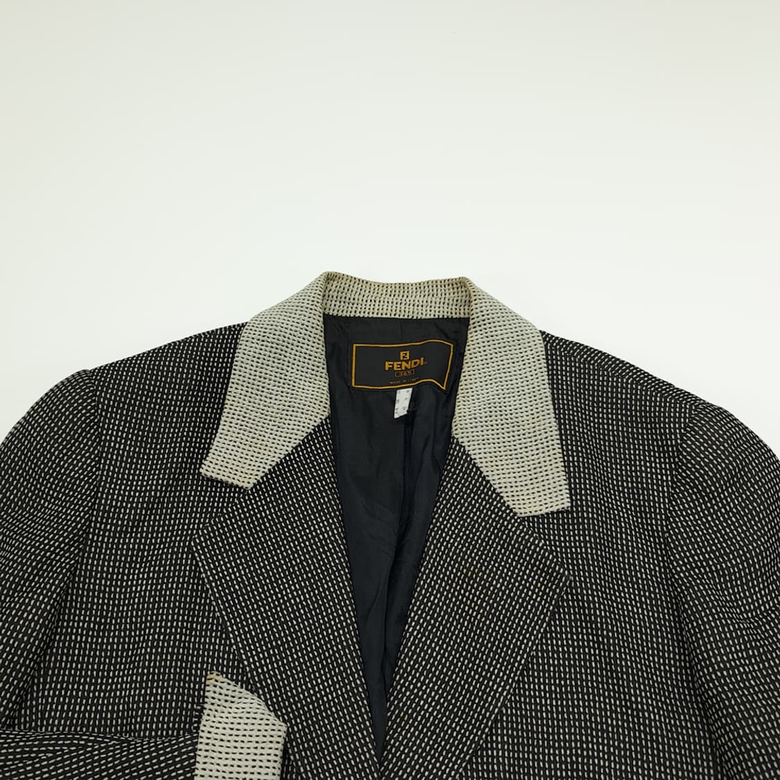 CN910 L 펜디 투톤 카라 빈티지 자켓 블레이저 상품이미지3